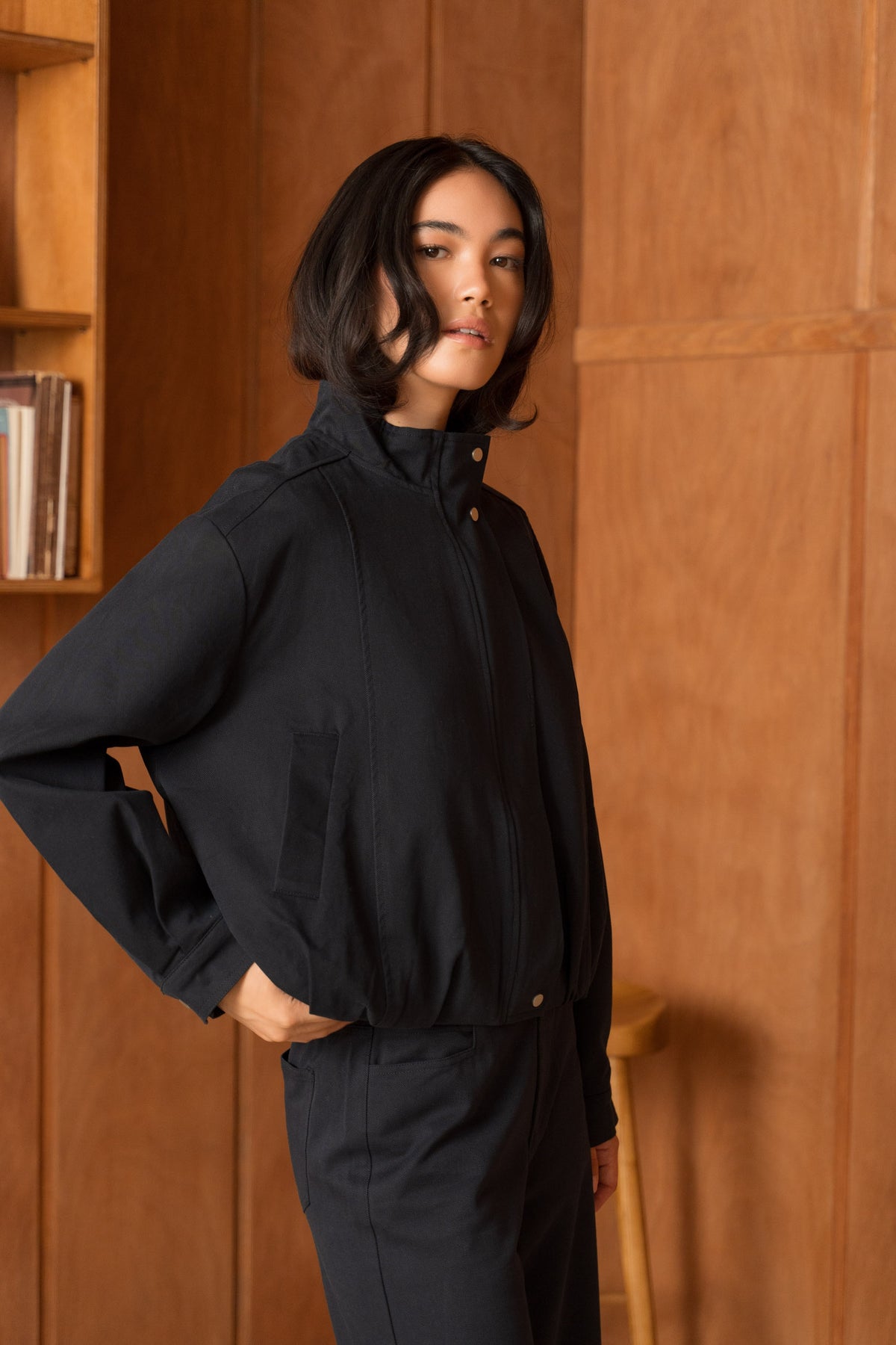 Veste bomber coton & lyocell