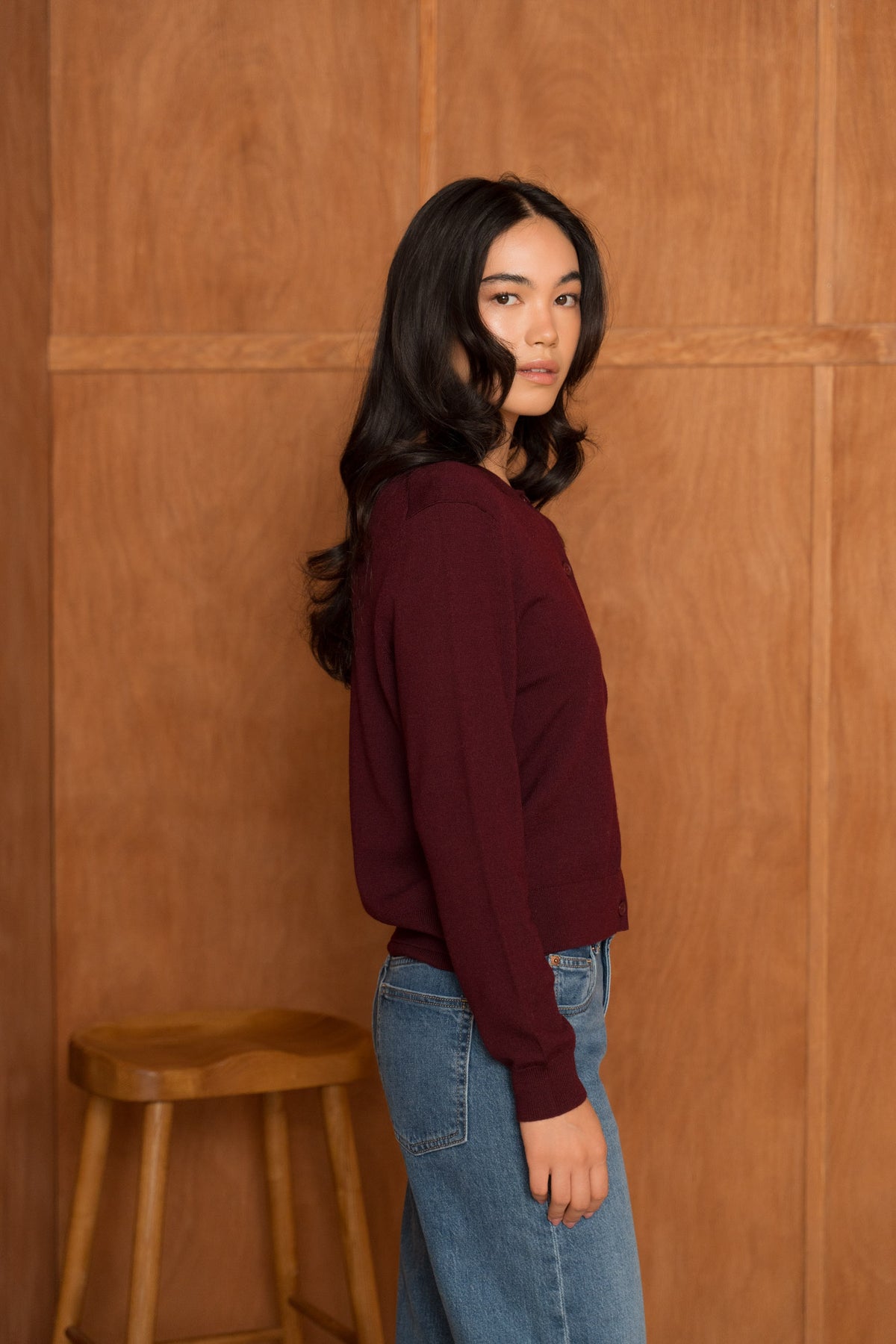 Cardigan 100% laine mérinos manches longues
