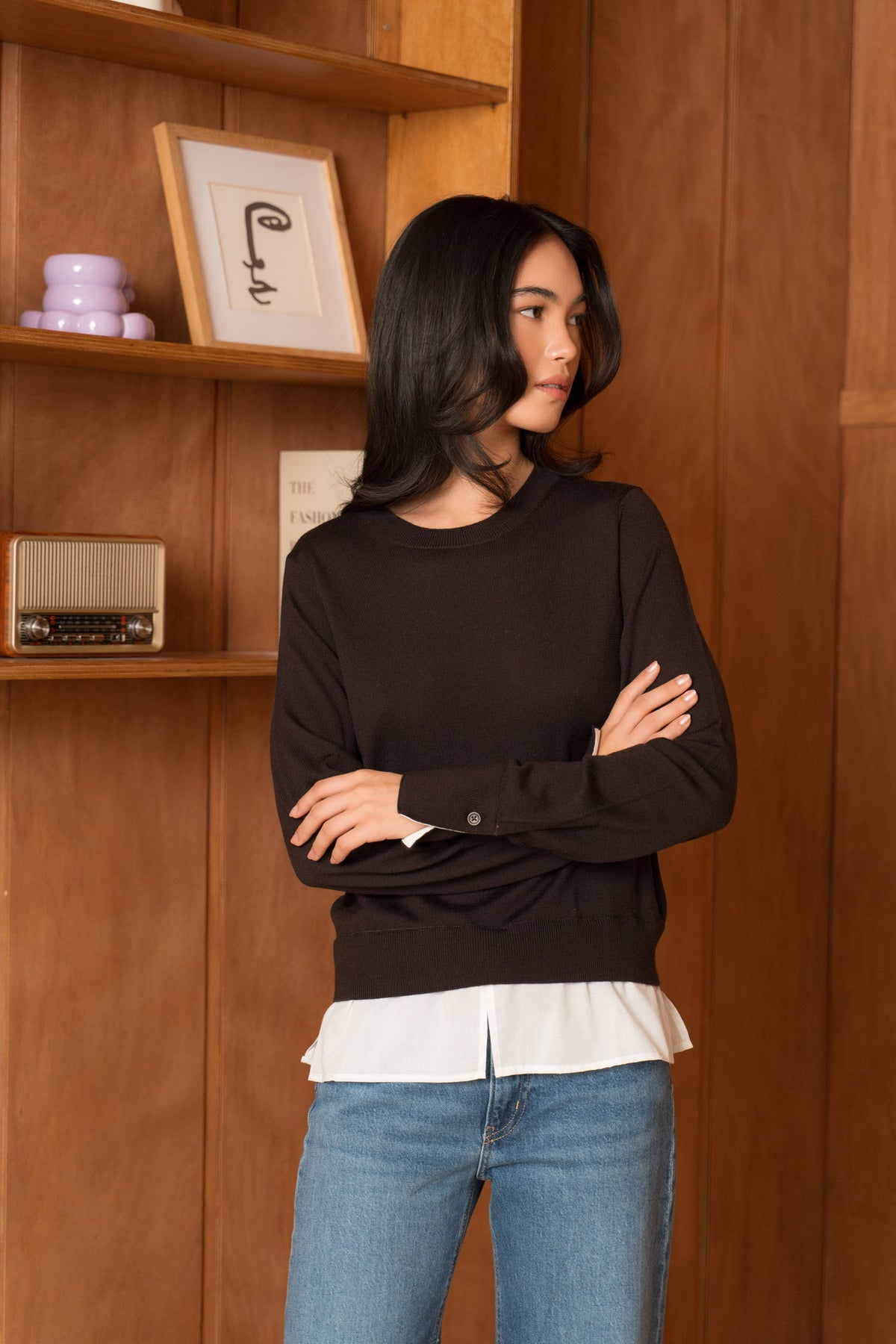 Le Pull Laine Mérinos à volants