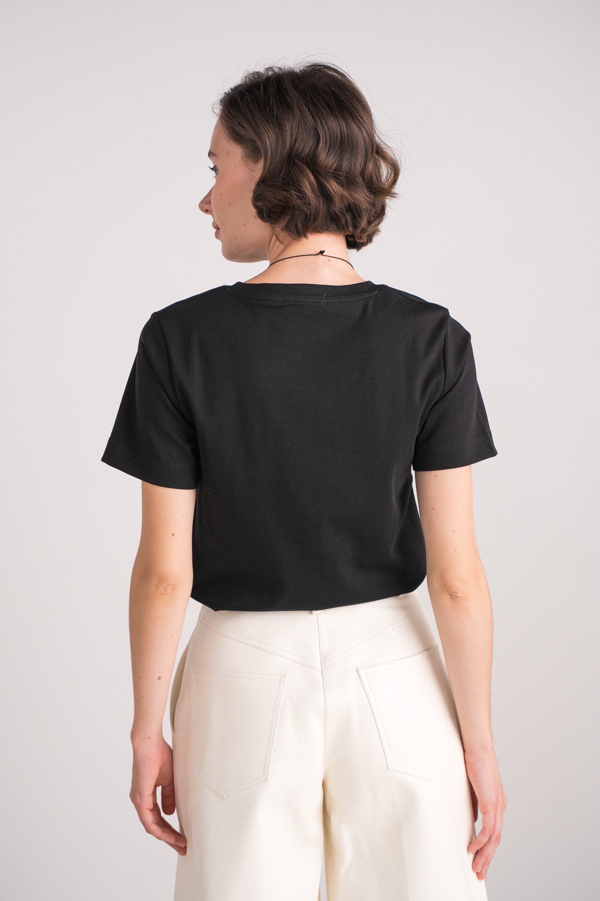 T-shirt col rond en COTON PREMIUM manches courtes