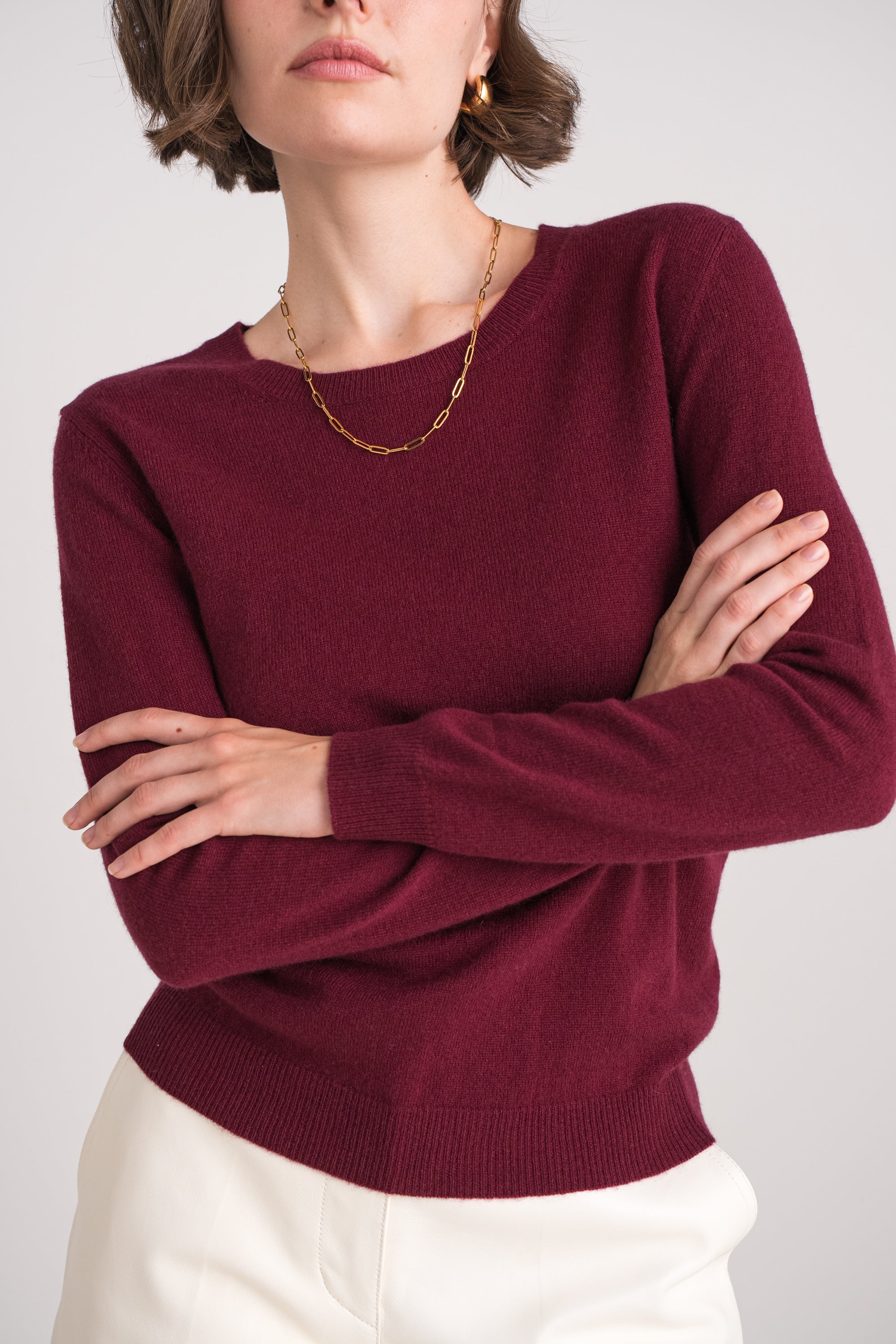 Pull col rond en cachemire