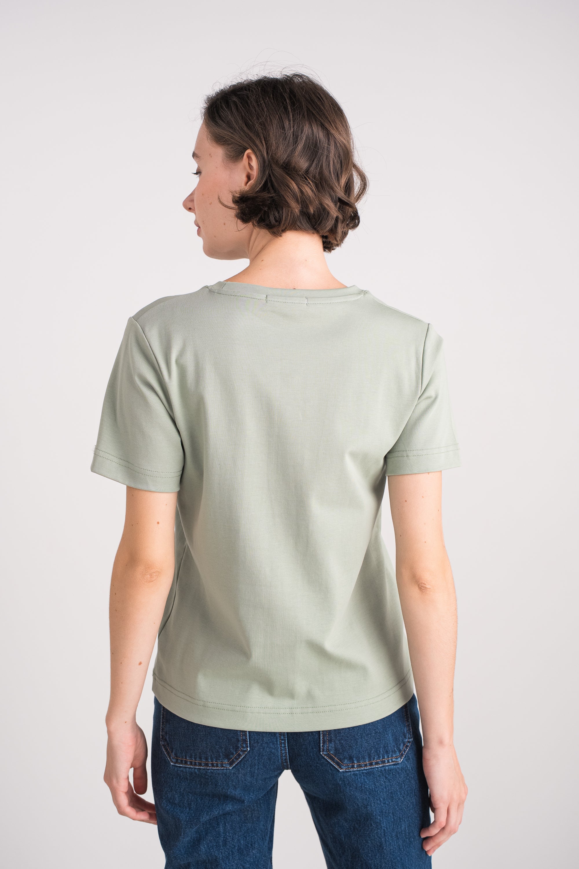 T-shirt col rond 100% coton premium manches courtes