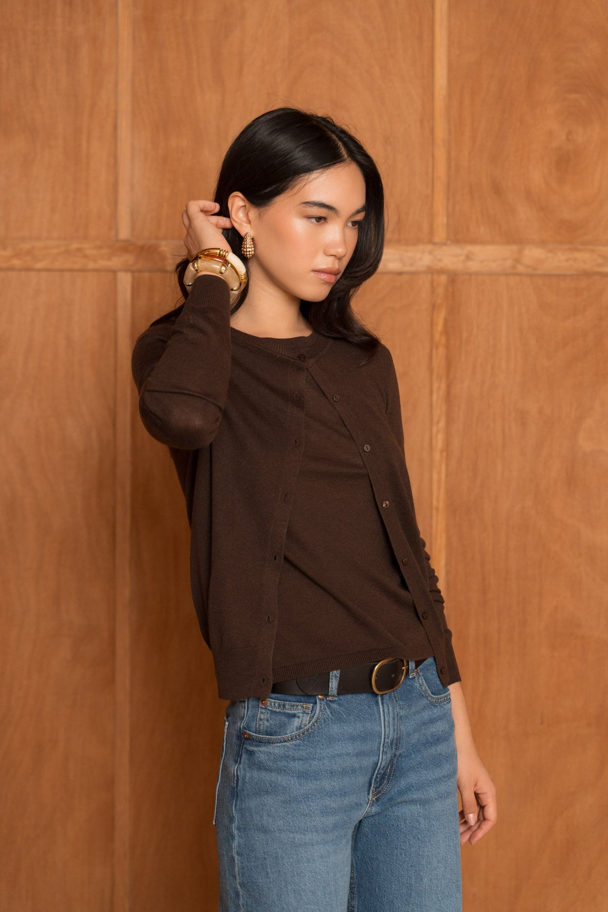 Cardigan en soie et cachemire