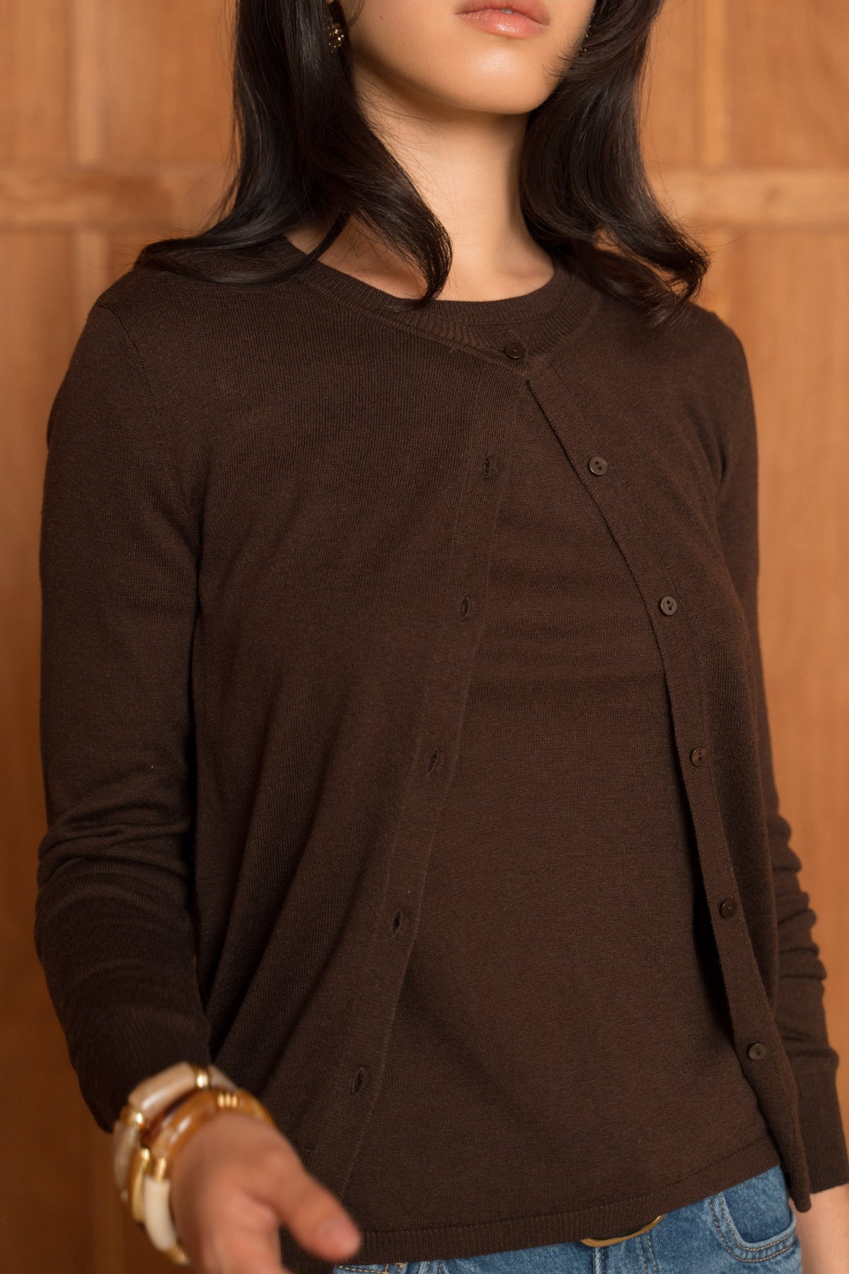 Cardigan en soie et cachemire