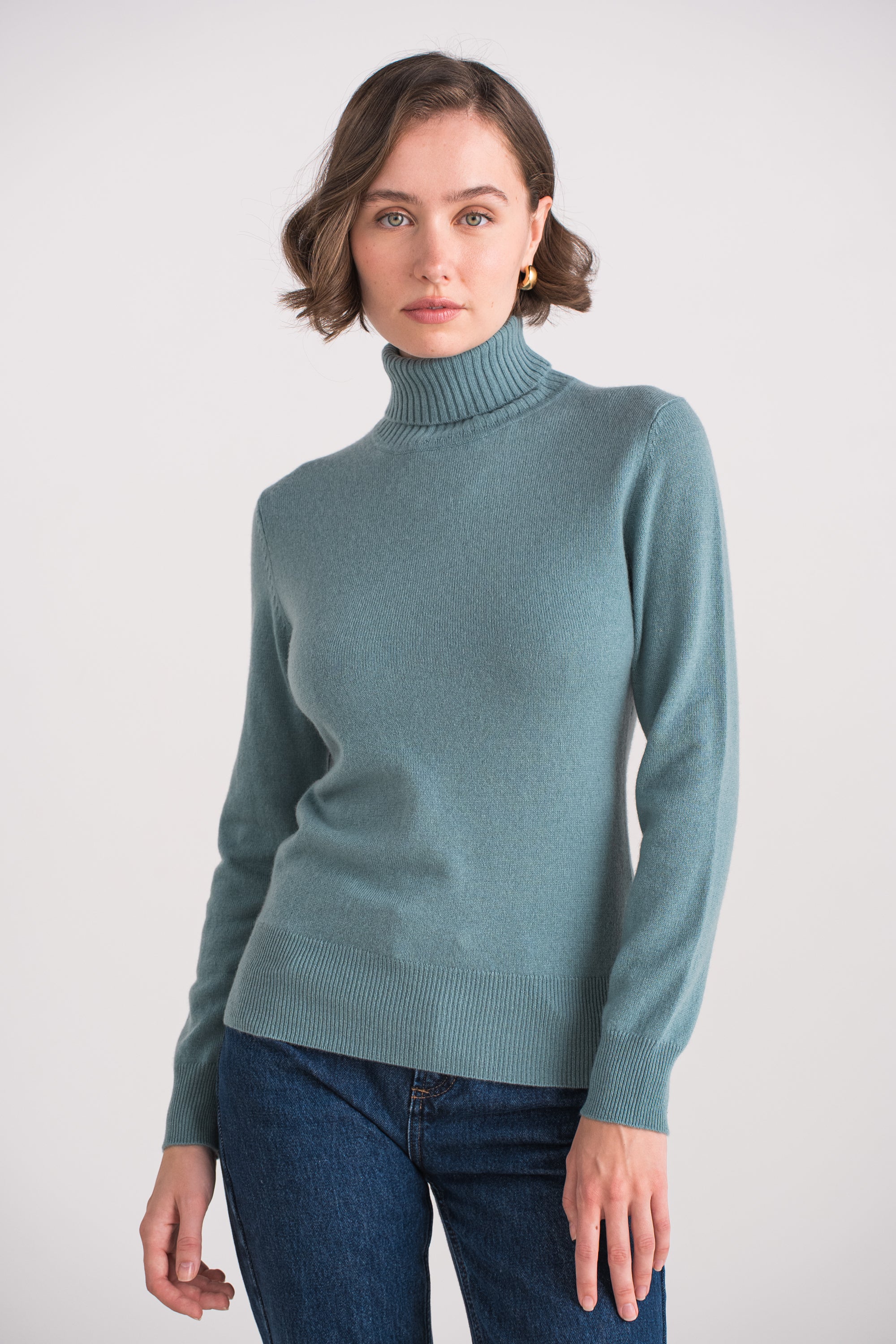 Pull col roulé en cachemire