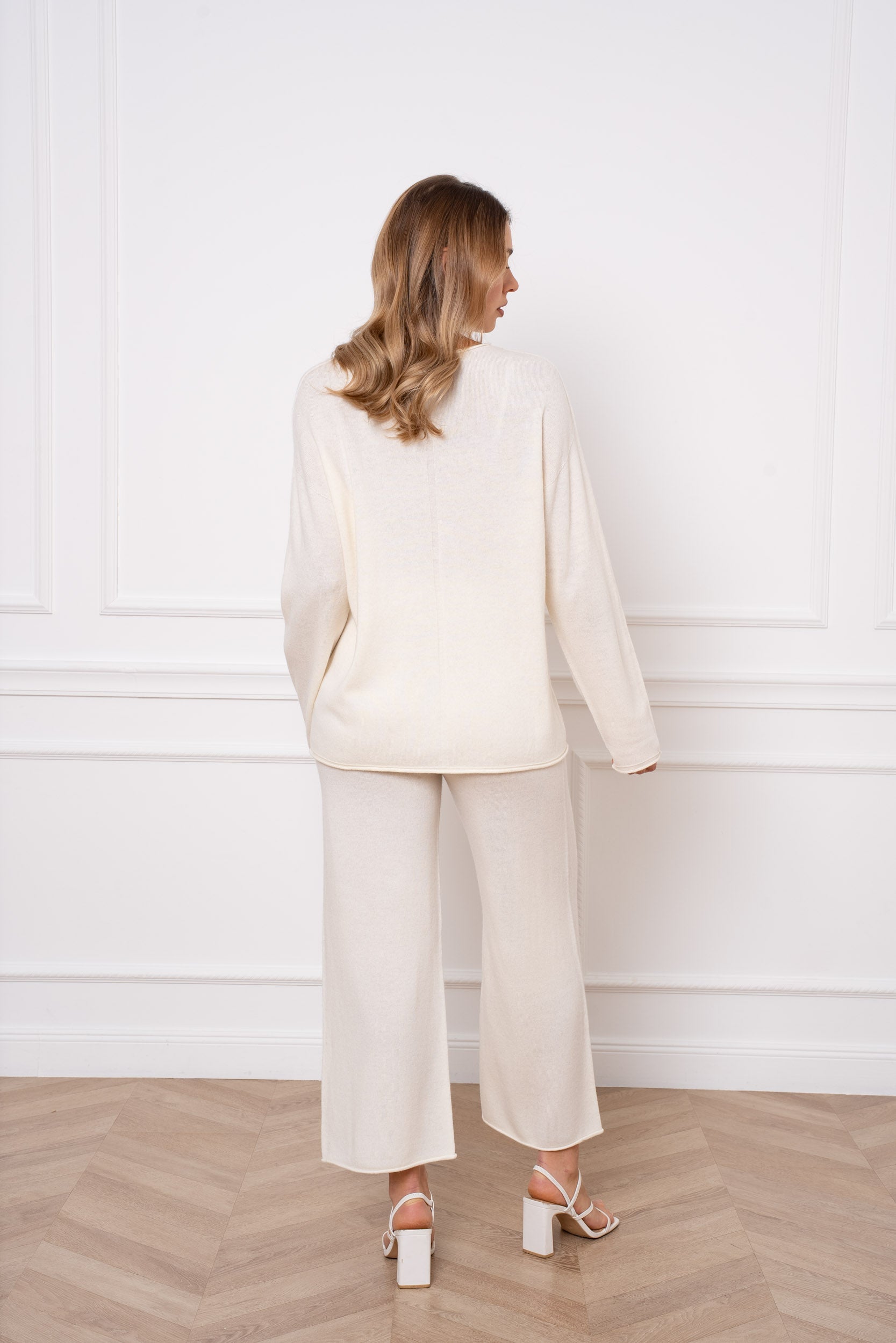 Pull laine & cachemire col rond oversize
