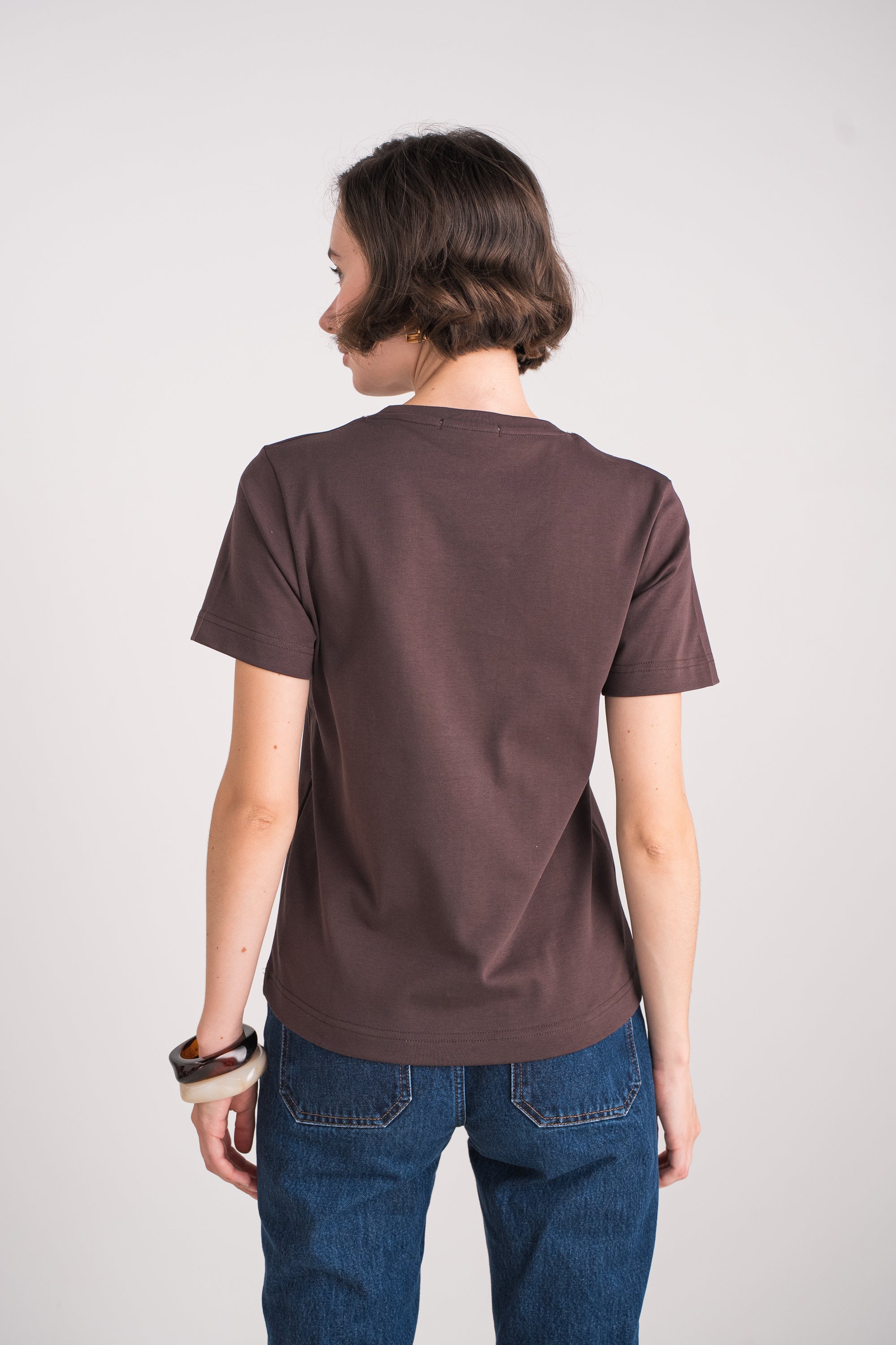 T-shirt col rond en COTON PREMIUM manches courtes