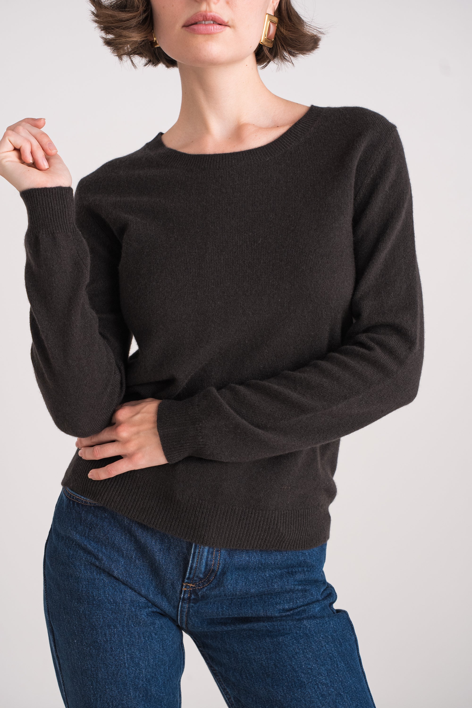 Pull col rond en cachemire