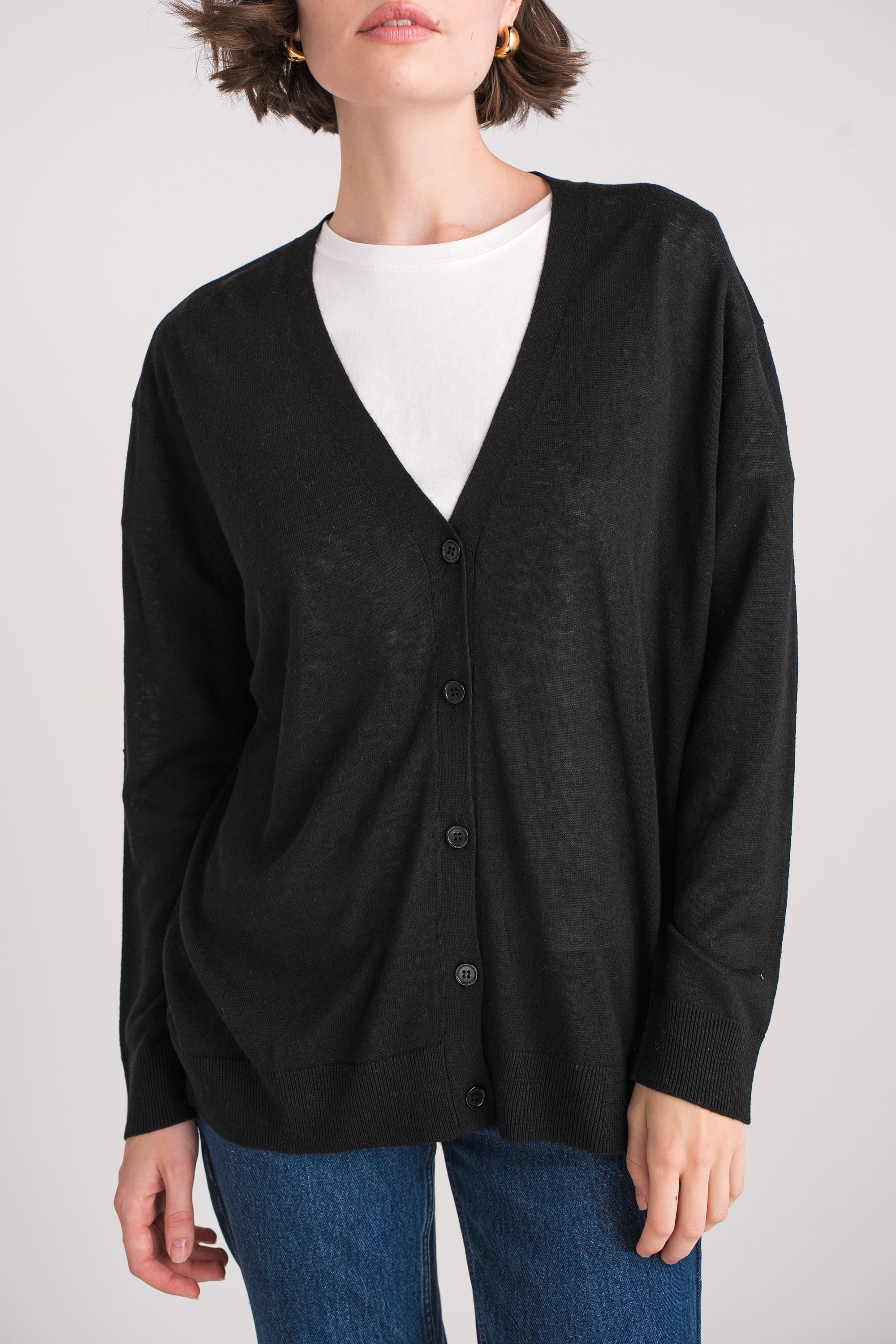 Cardigan oversize en soie et cachemire