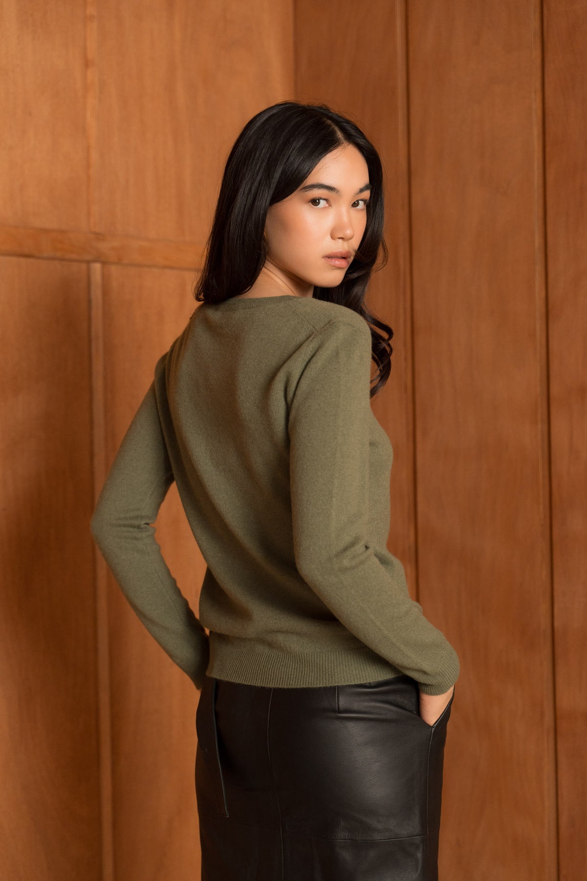 Pull 100% cachemire col rond