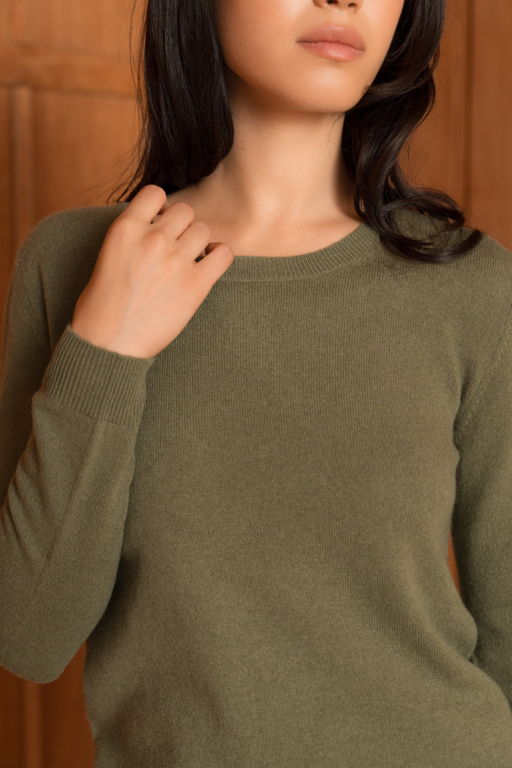 Pull 100% cachemire col rond