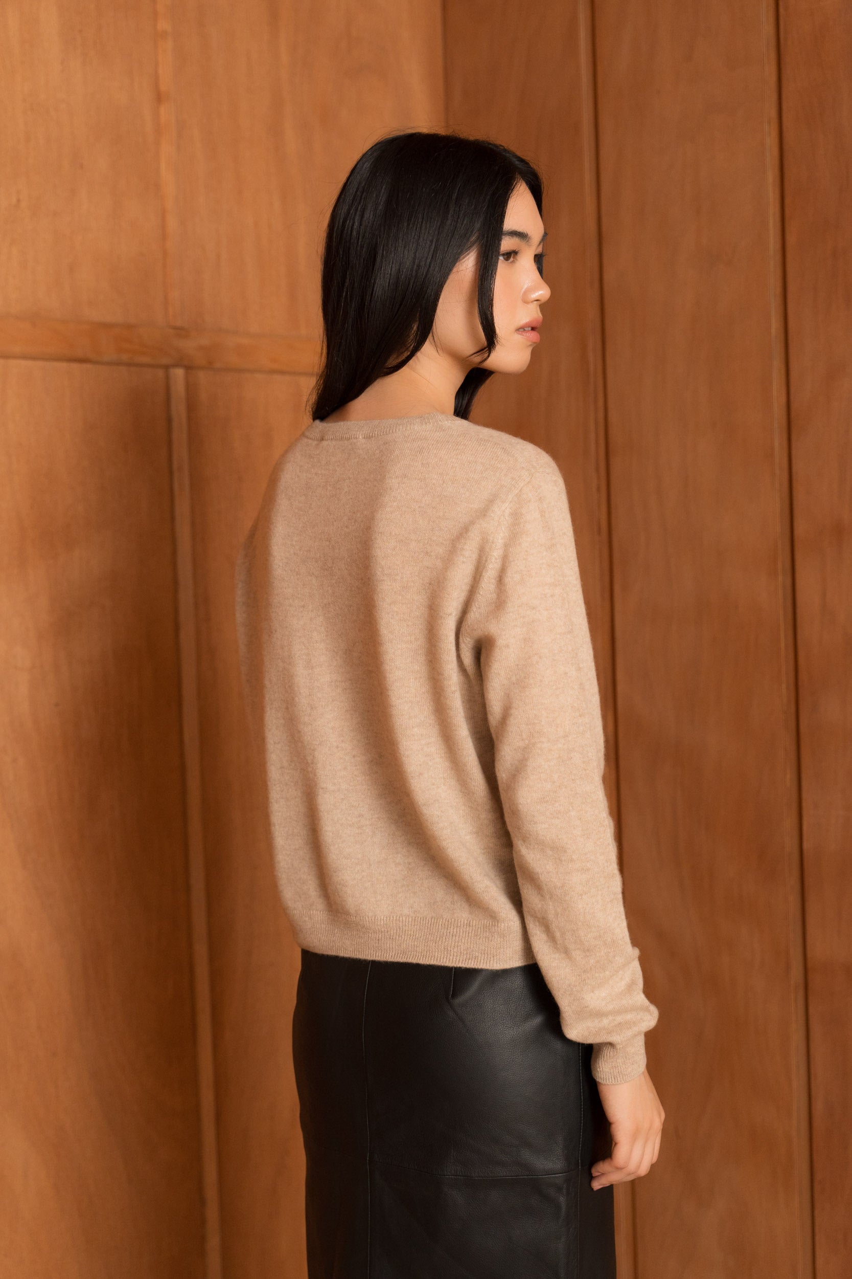 Cardigan 100% cachemire 2 fils boutons effet corne