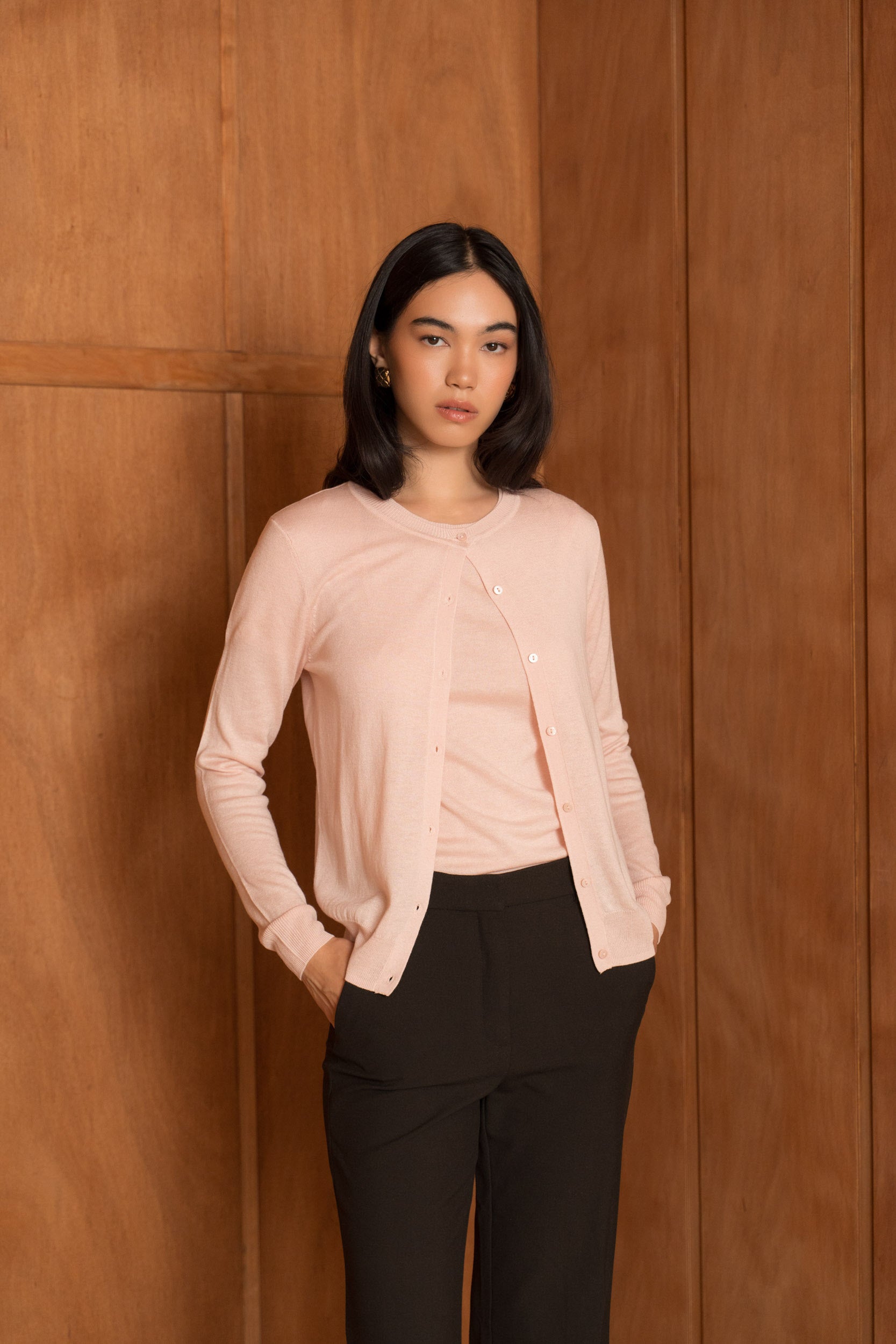 Cardigan en soie et cachemire