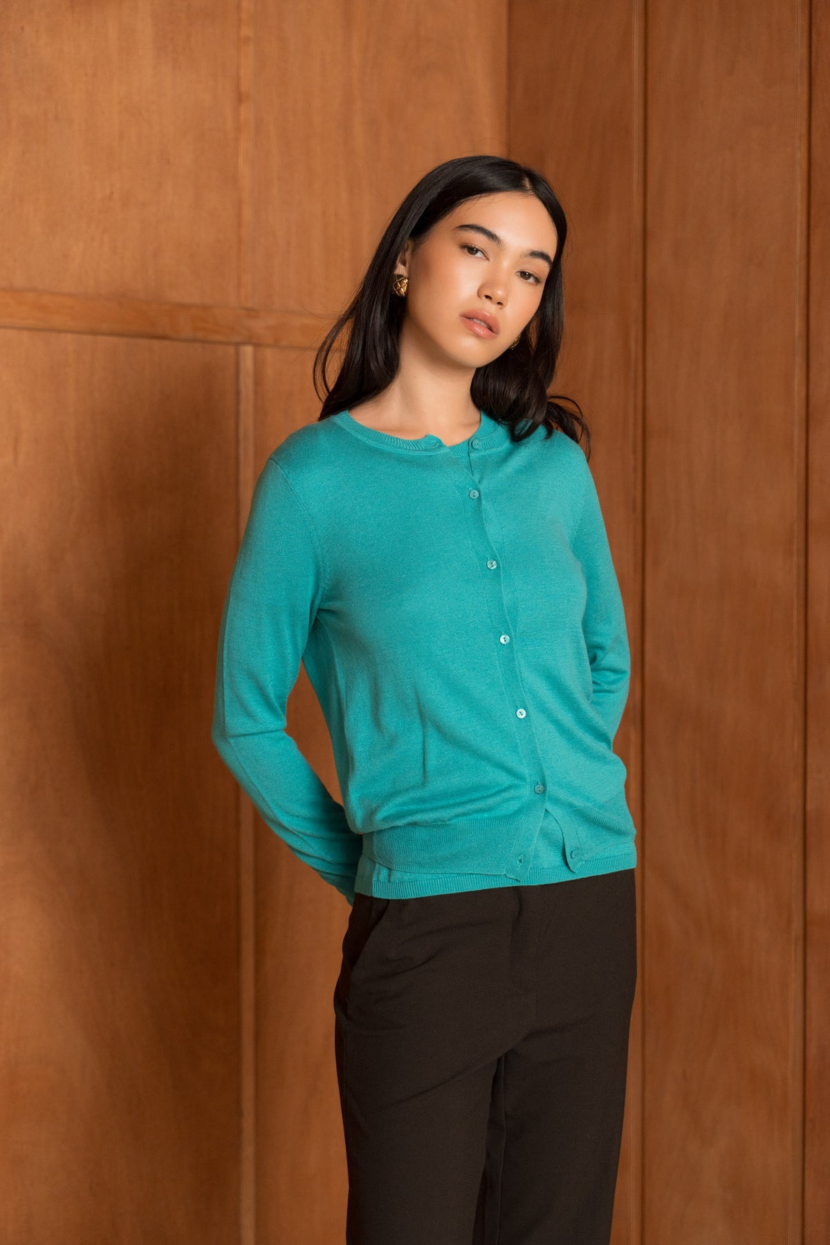Cardigan en soie et cachemire