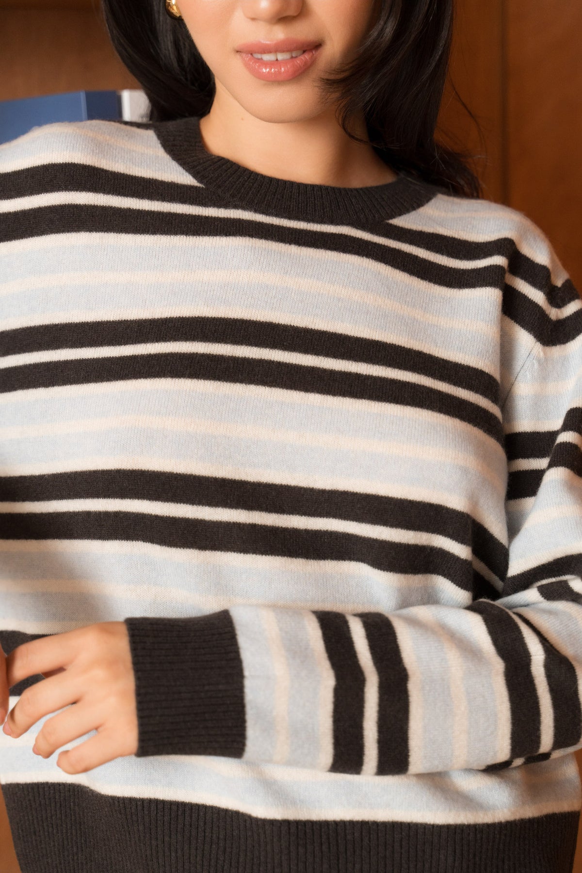 Le Pull Cachemire à rayures