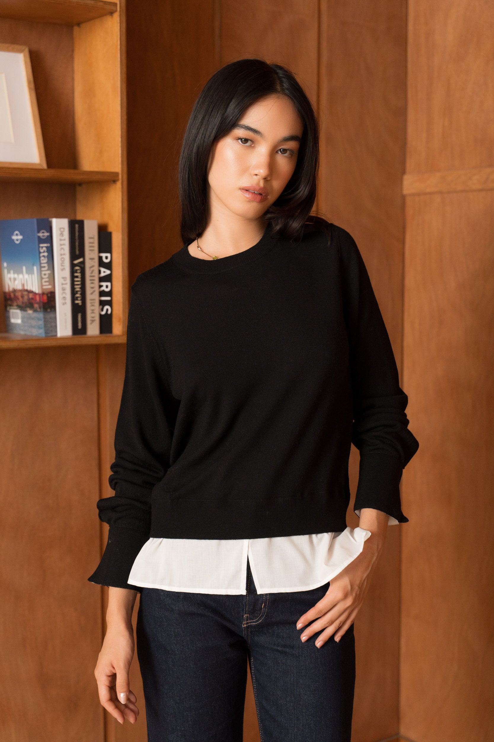 Le Pull Laine Mérinos à volants