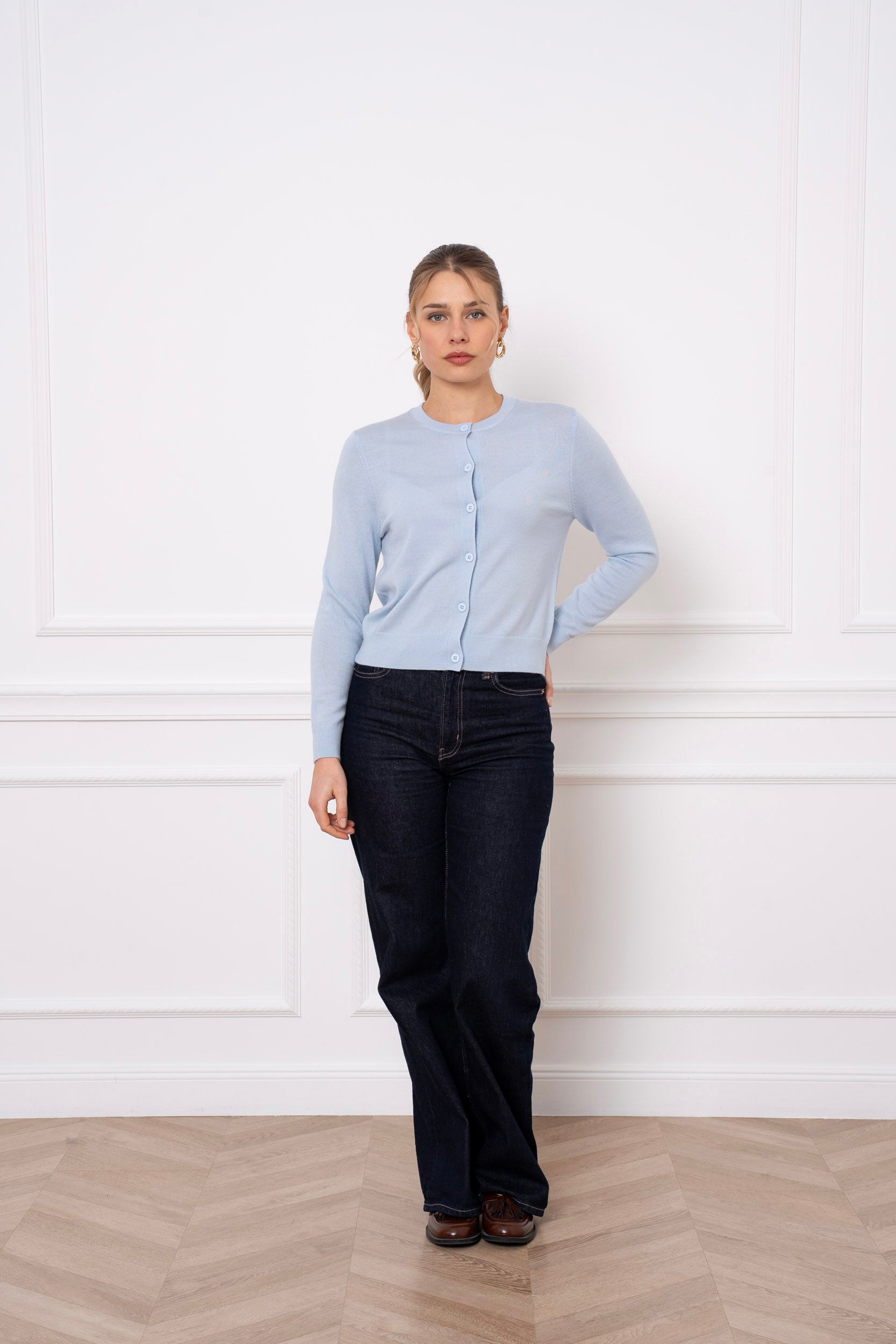 Cardigan 100% laine mérinos manches longues