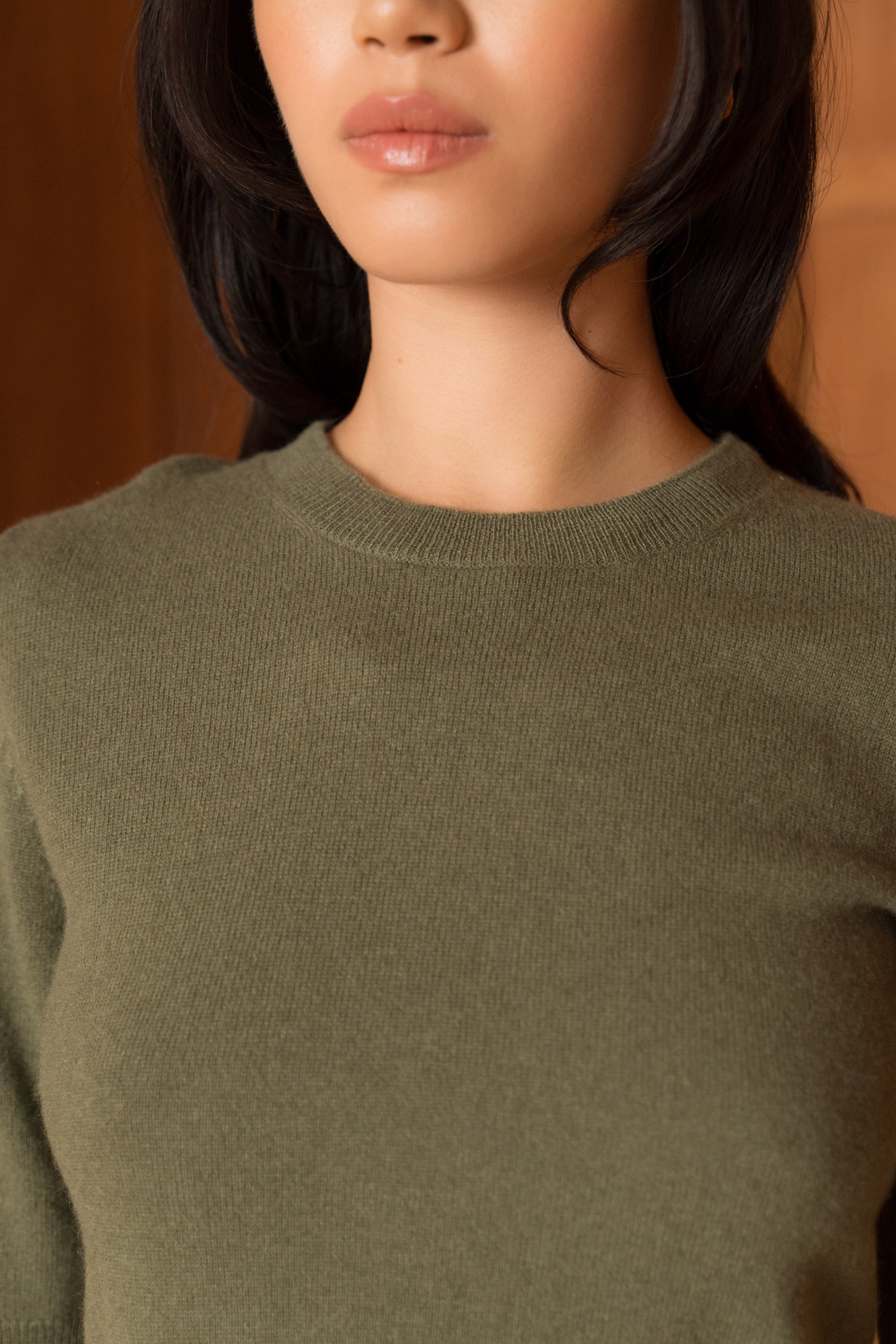 Pull 100% cachemire col rond manches aux coudes