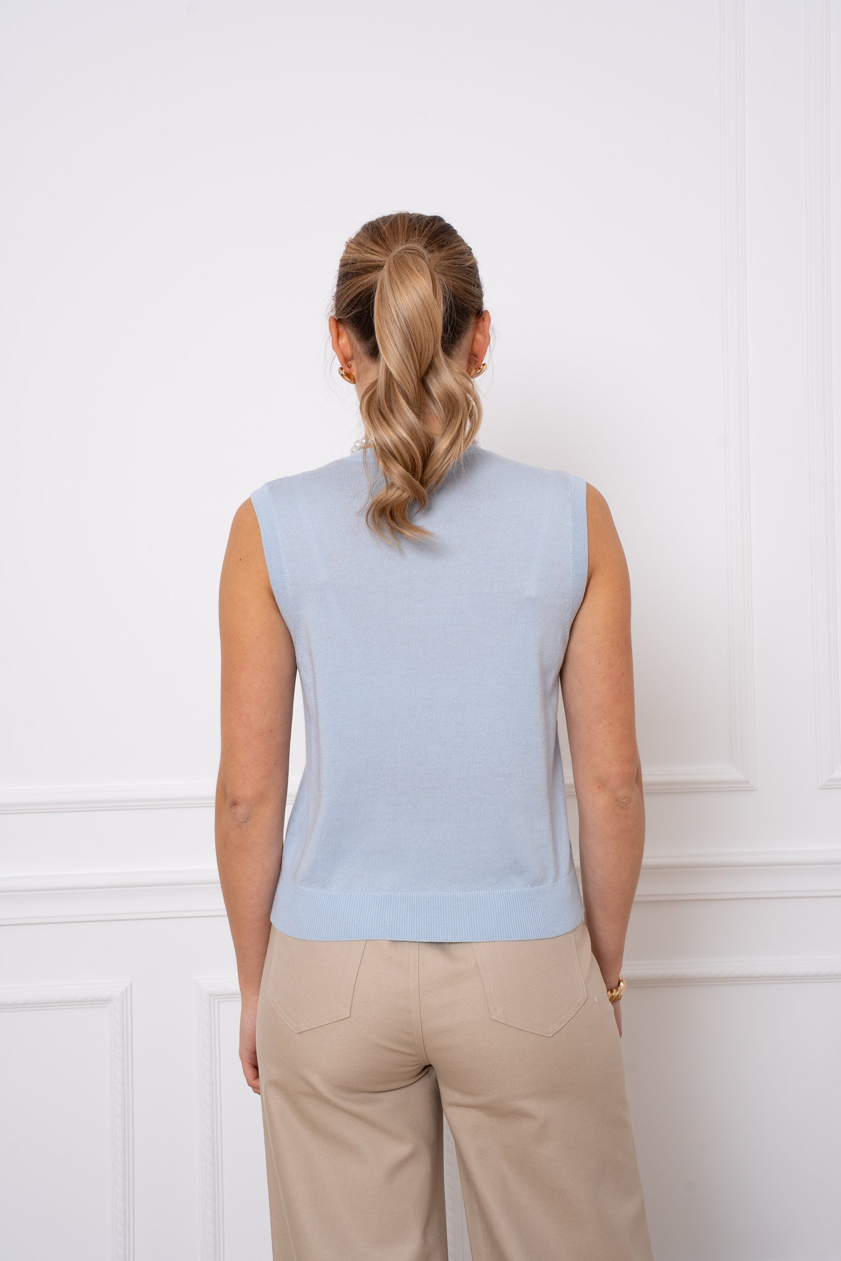 Pull 100% laine mérinos sans manche