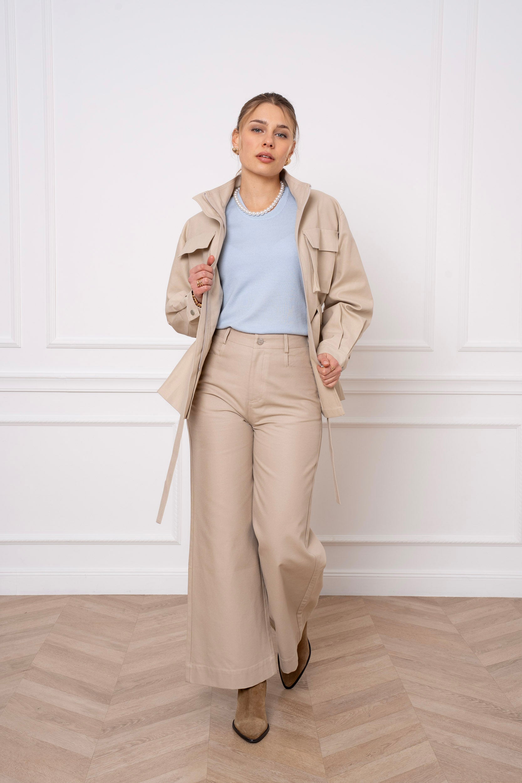 Veste saharienne coton & lyocell