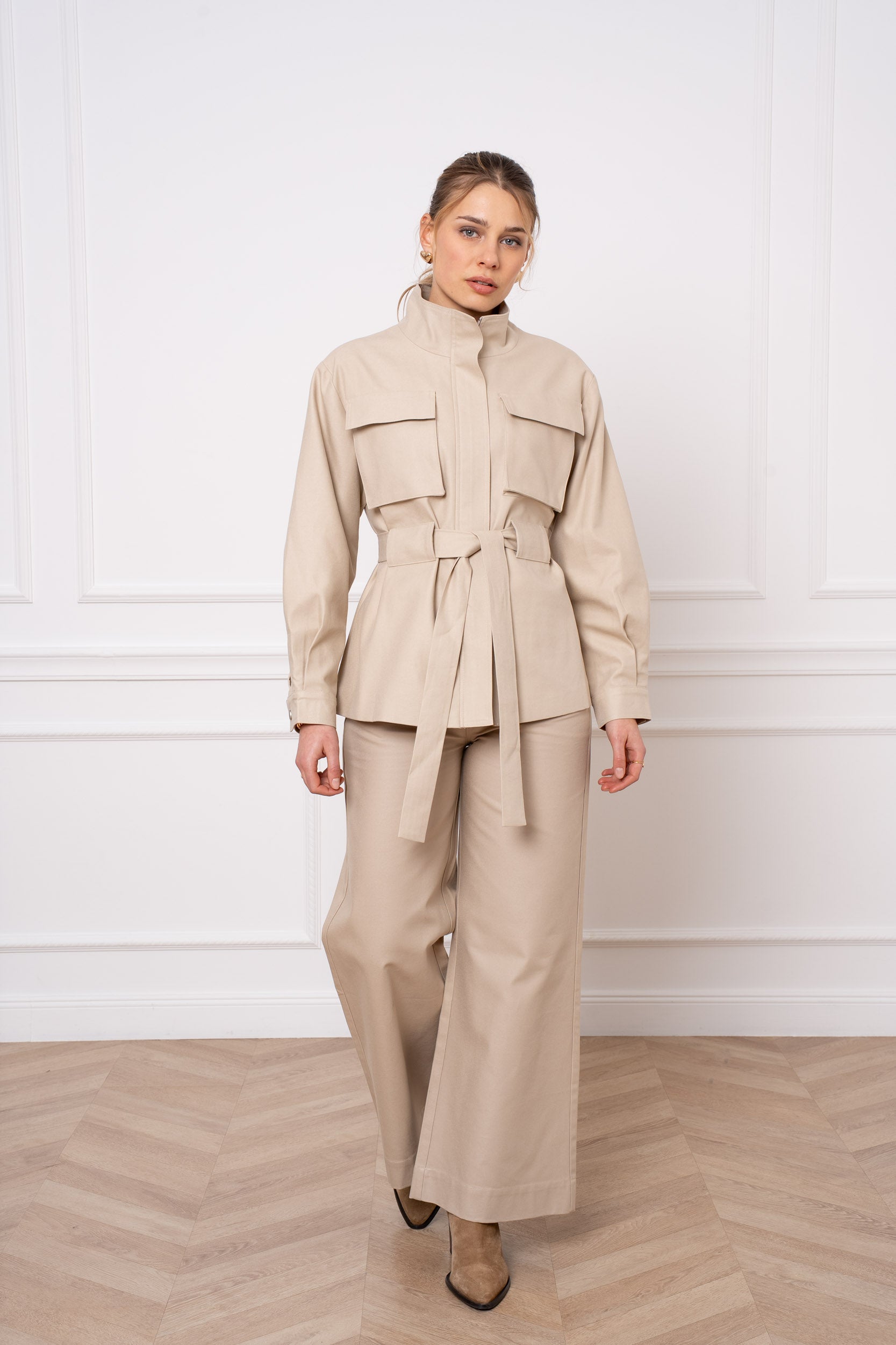 Veste saharienne coton & lyocell