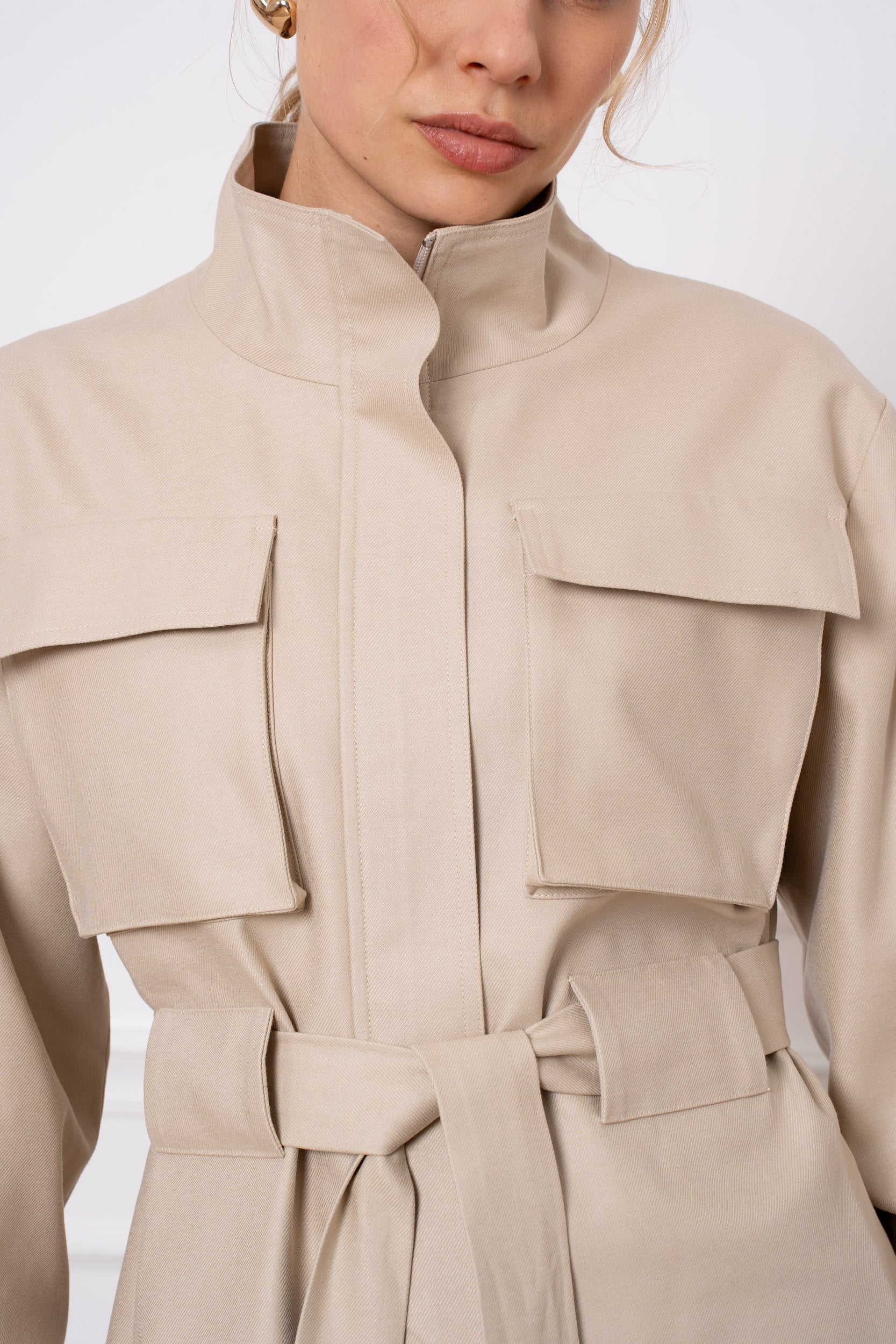 Veste saharienne coton & lyocell