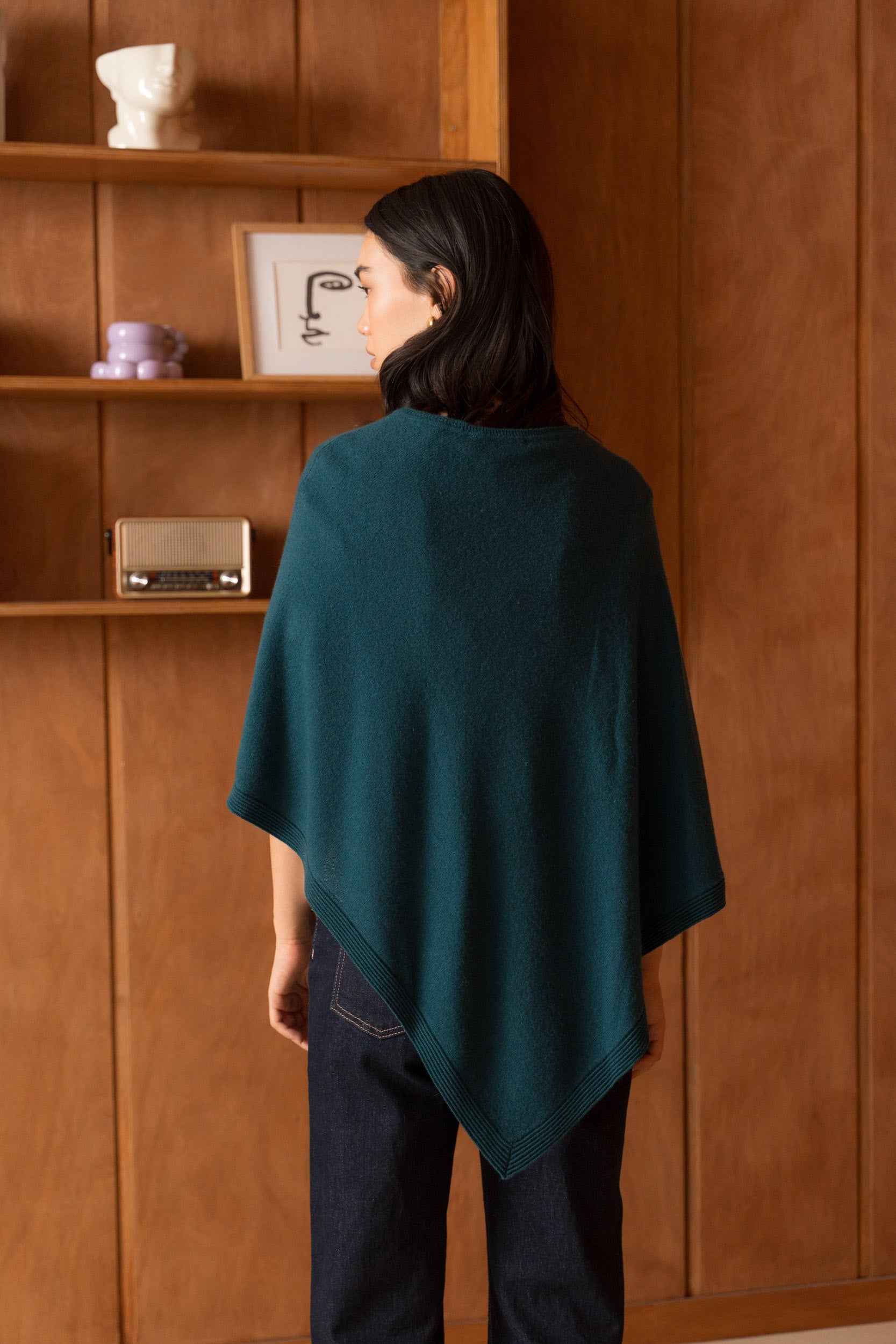 Poncho 100% cachemire