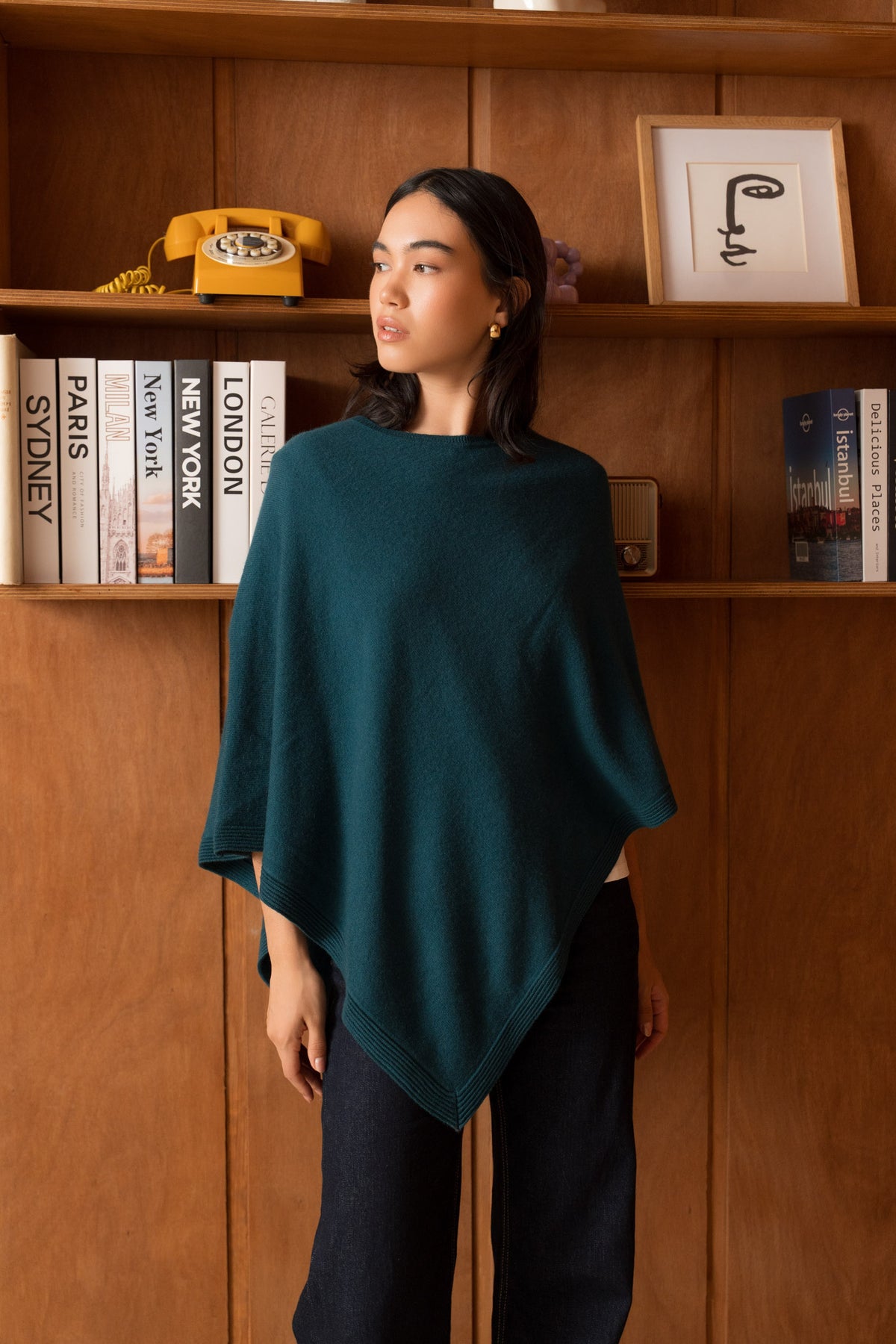 Poncho 100% cachemire
