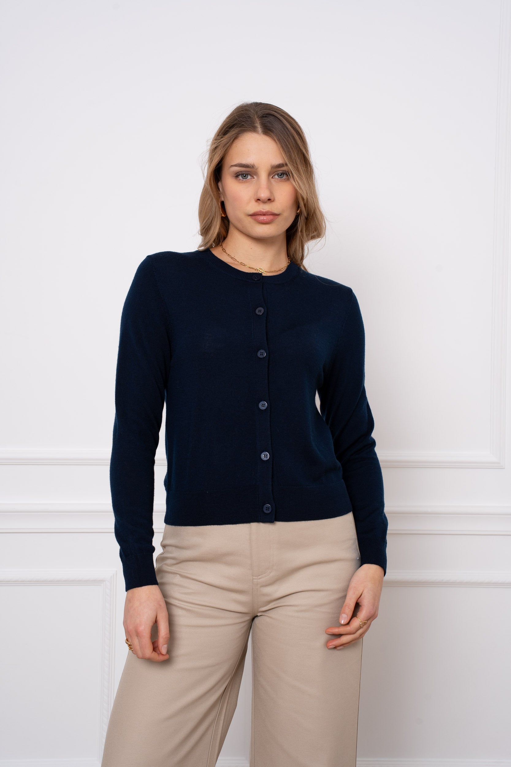 Cardigan 100% laine mérinos manches longues