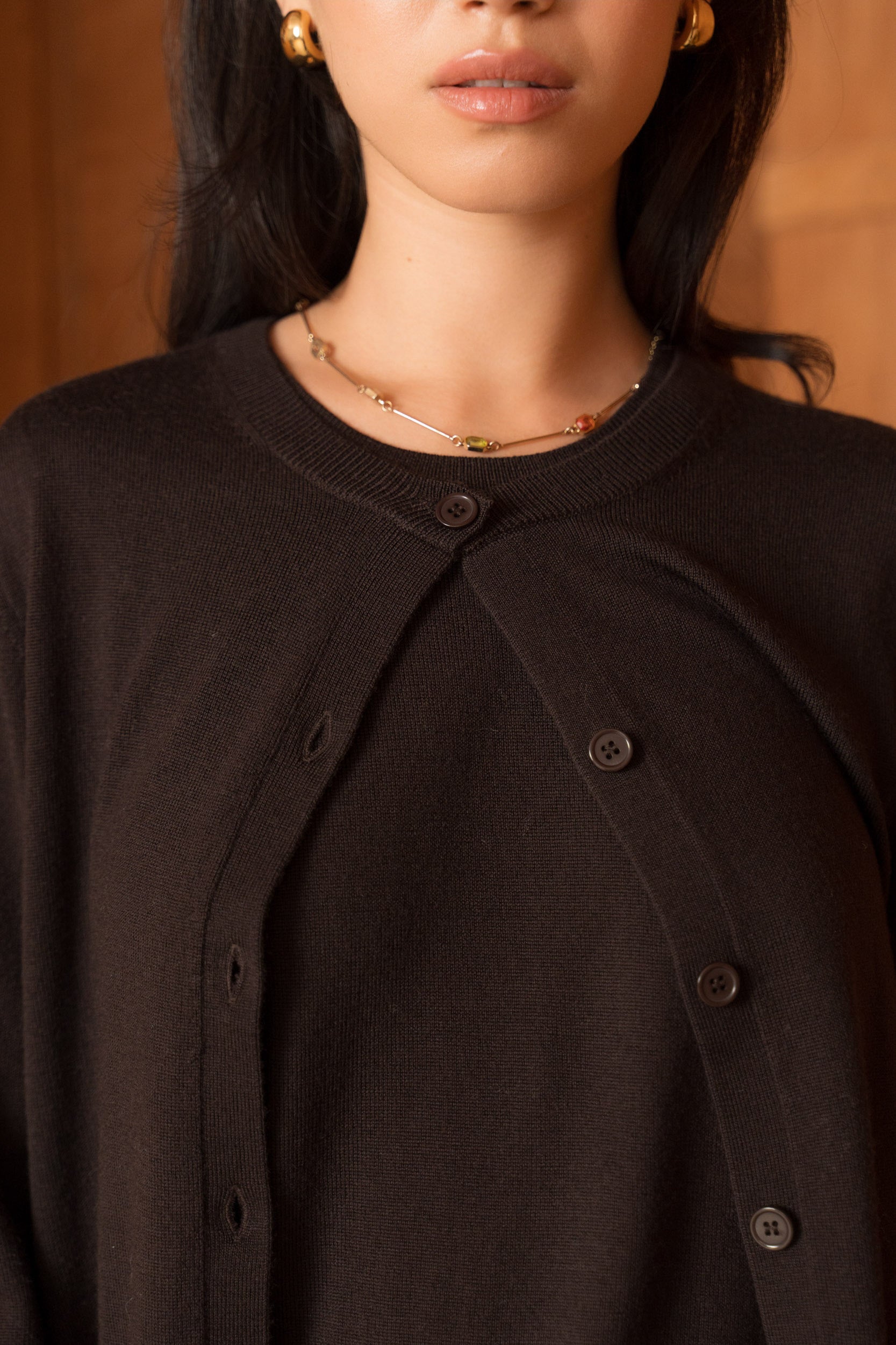 Cardigan 100% laine mérinos manches longues