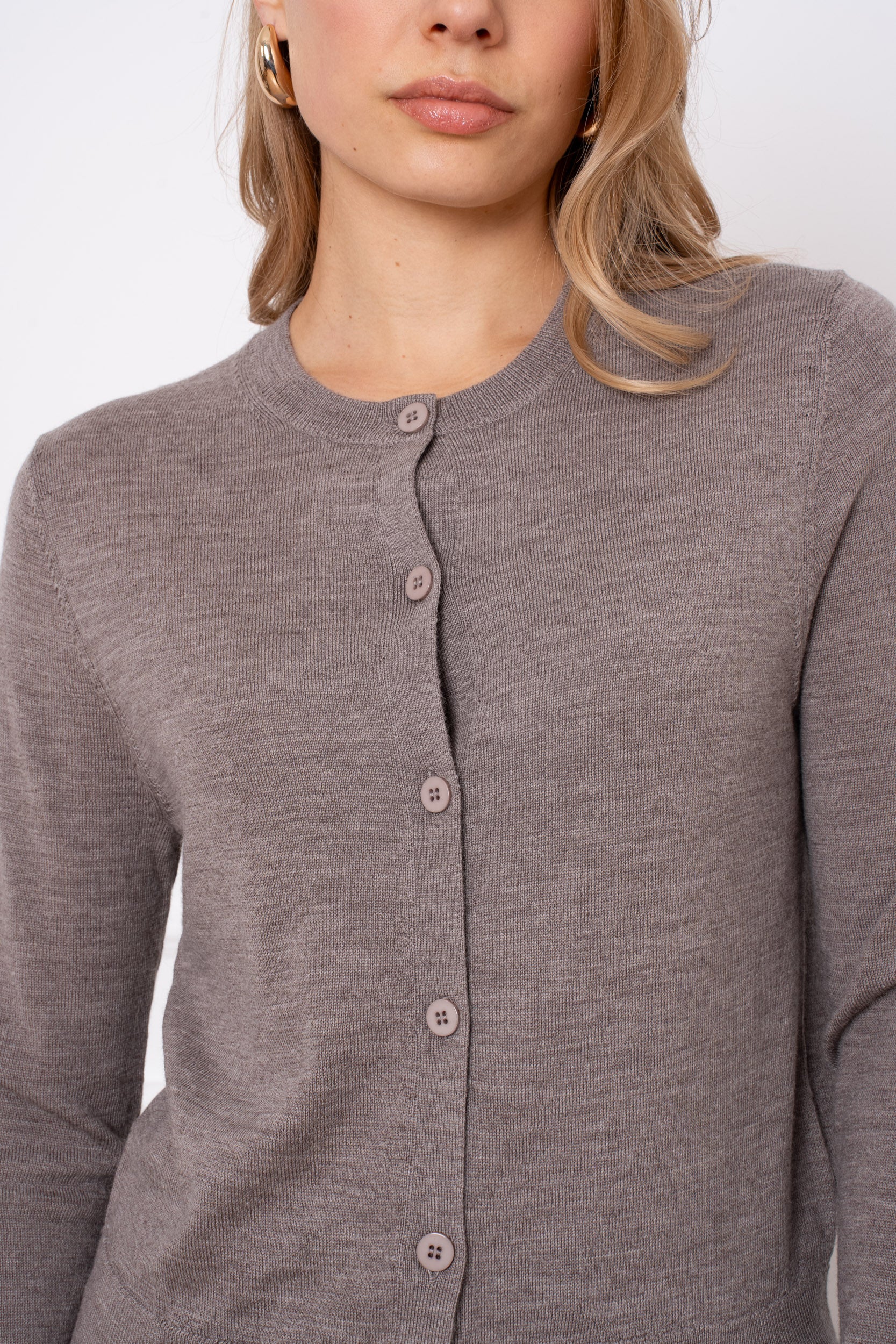 Cardigan 100% laine mérinos manches longues