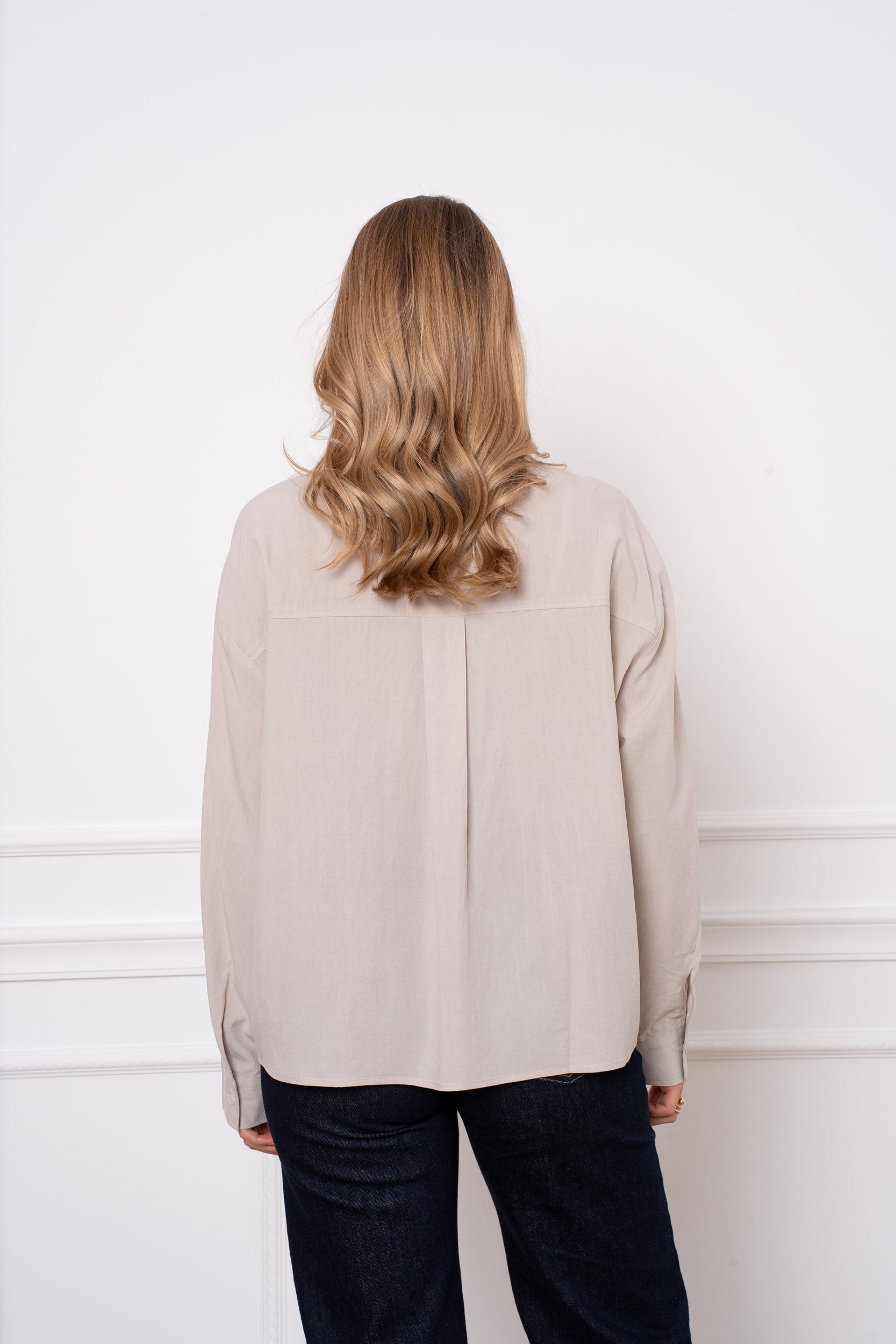 Chemise 100% lyocell col montant