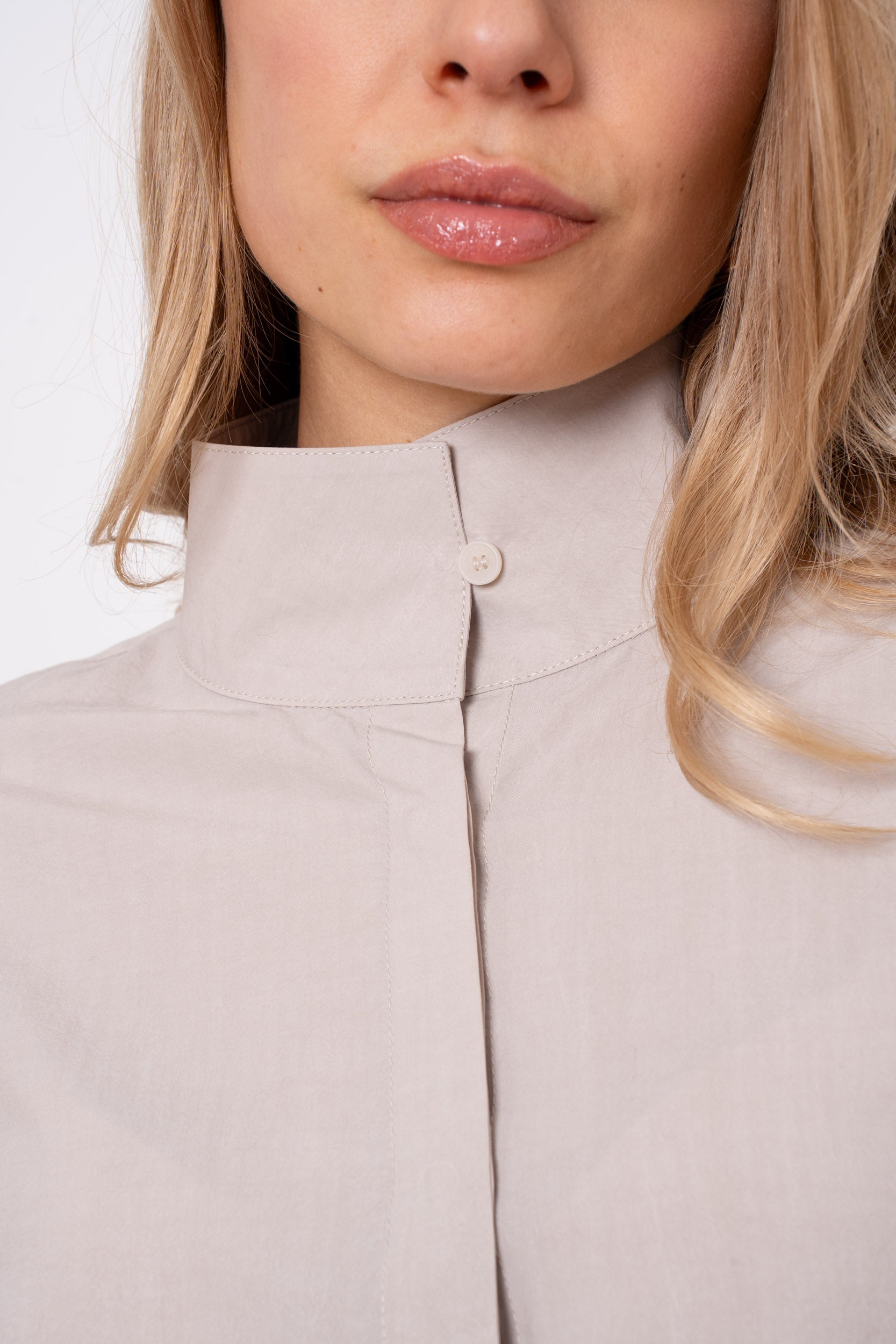Chemise 100% lyocell col montant