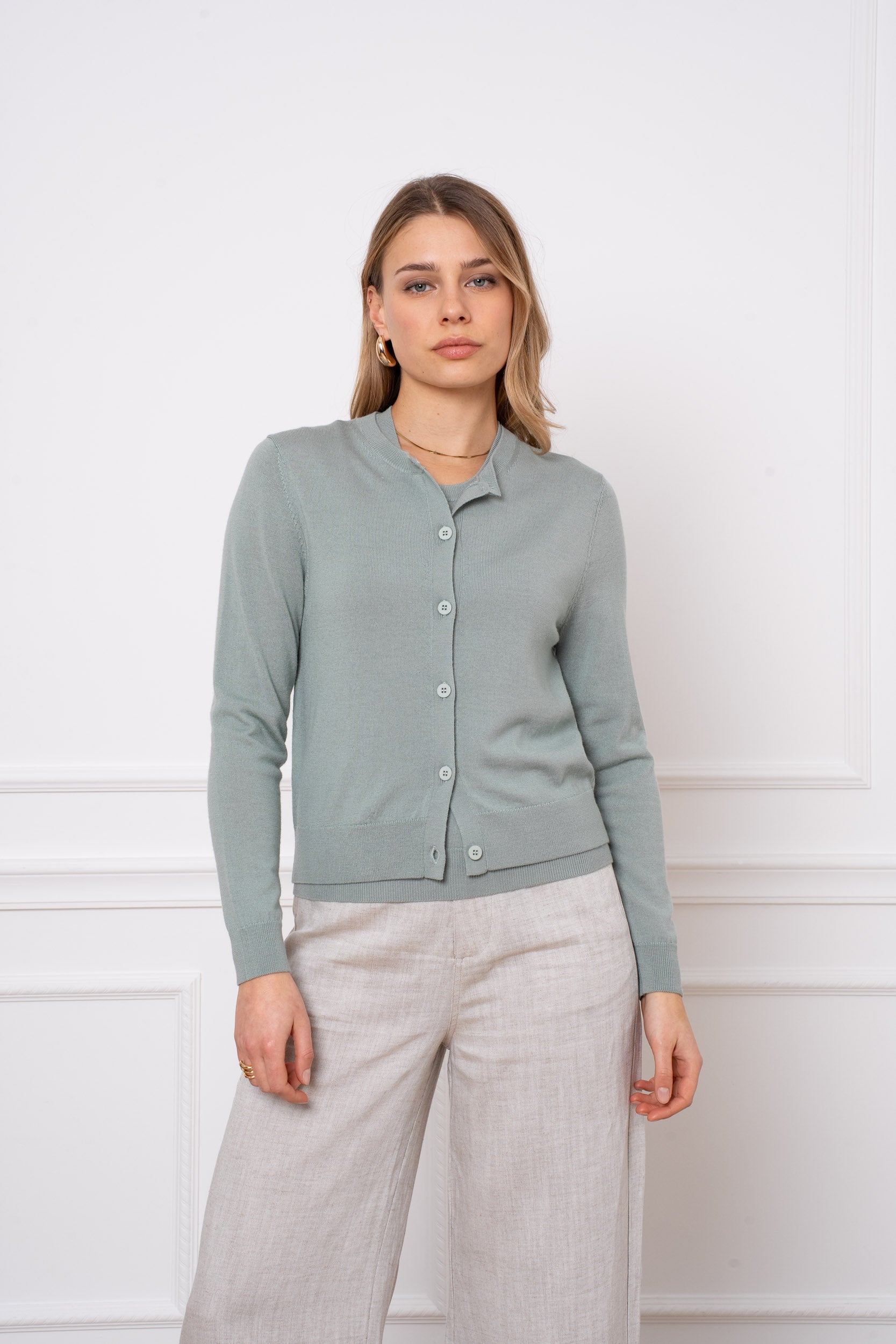Cardigan 100% laine mérinos manches longues