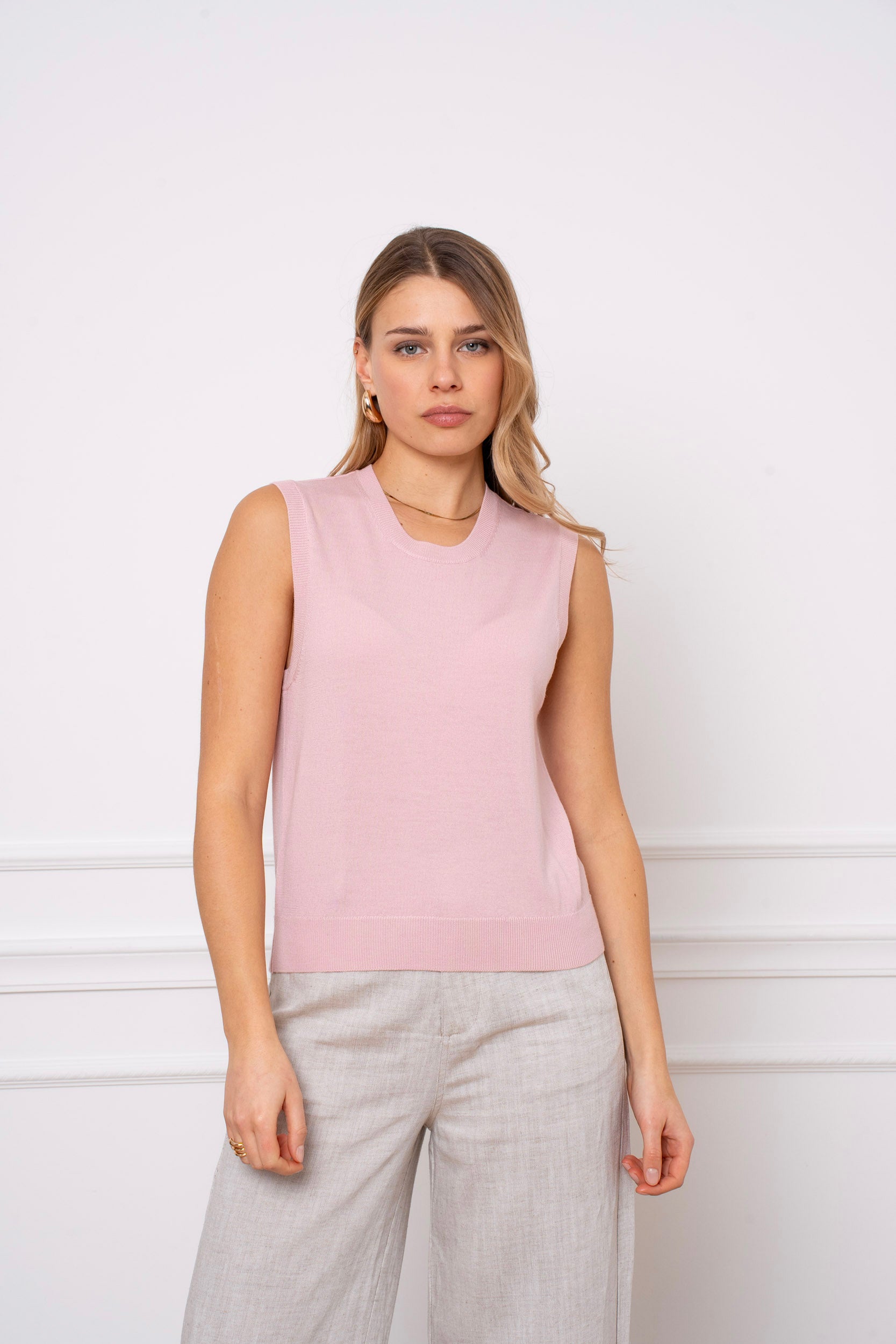 Pull 100% laine mérinos sans manche