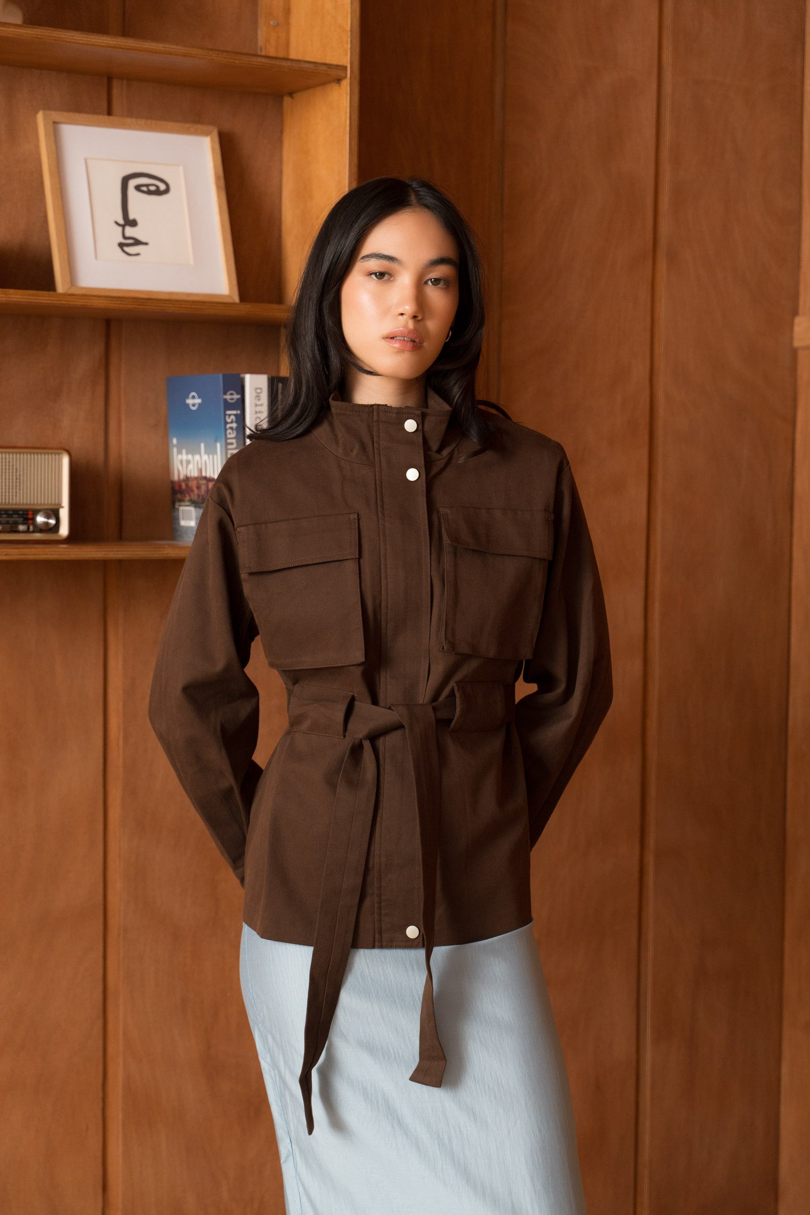 Veste saharienne coton & lyocell