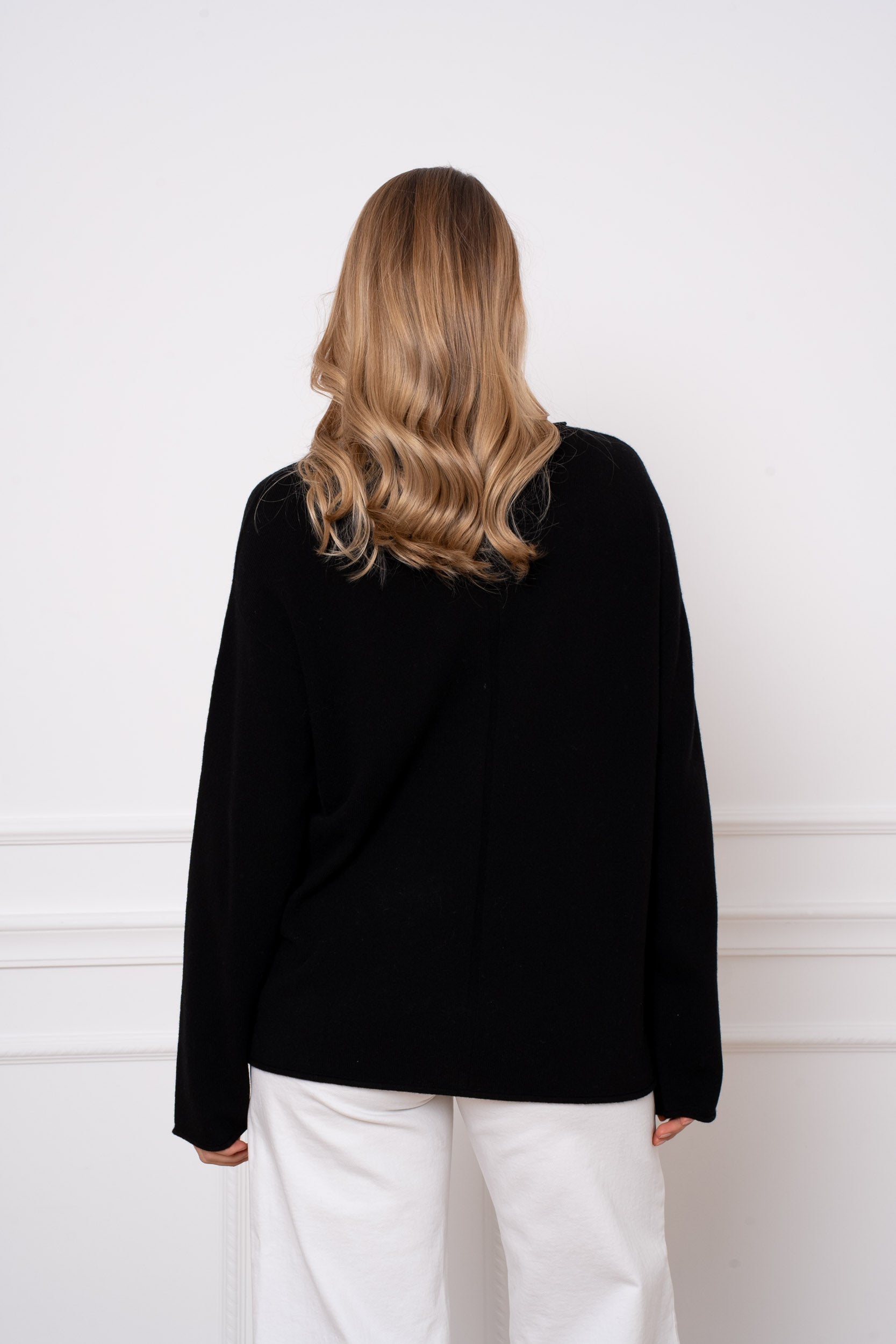 Pull laine & cachemire col rond oversize
