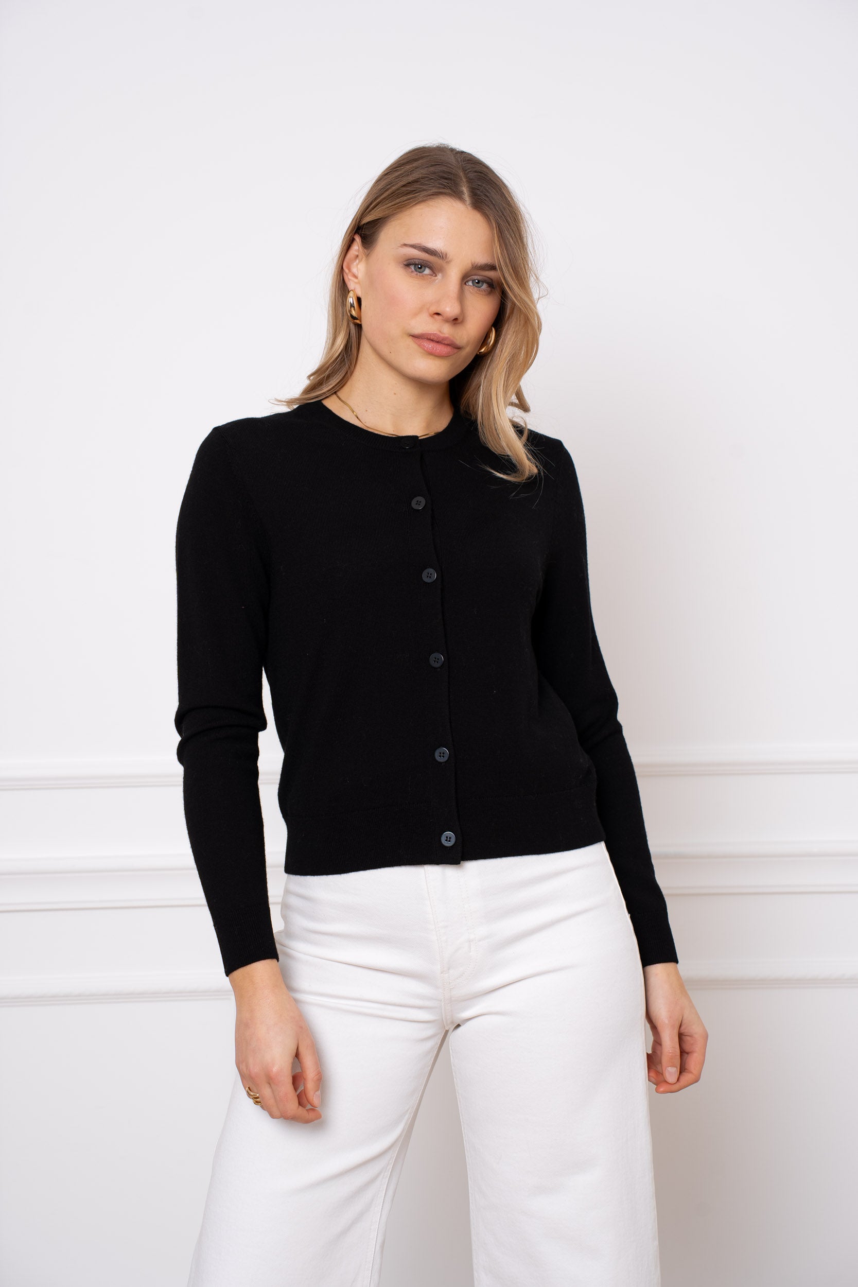 Cardigan 100% laine mérinos manches longues