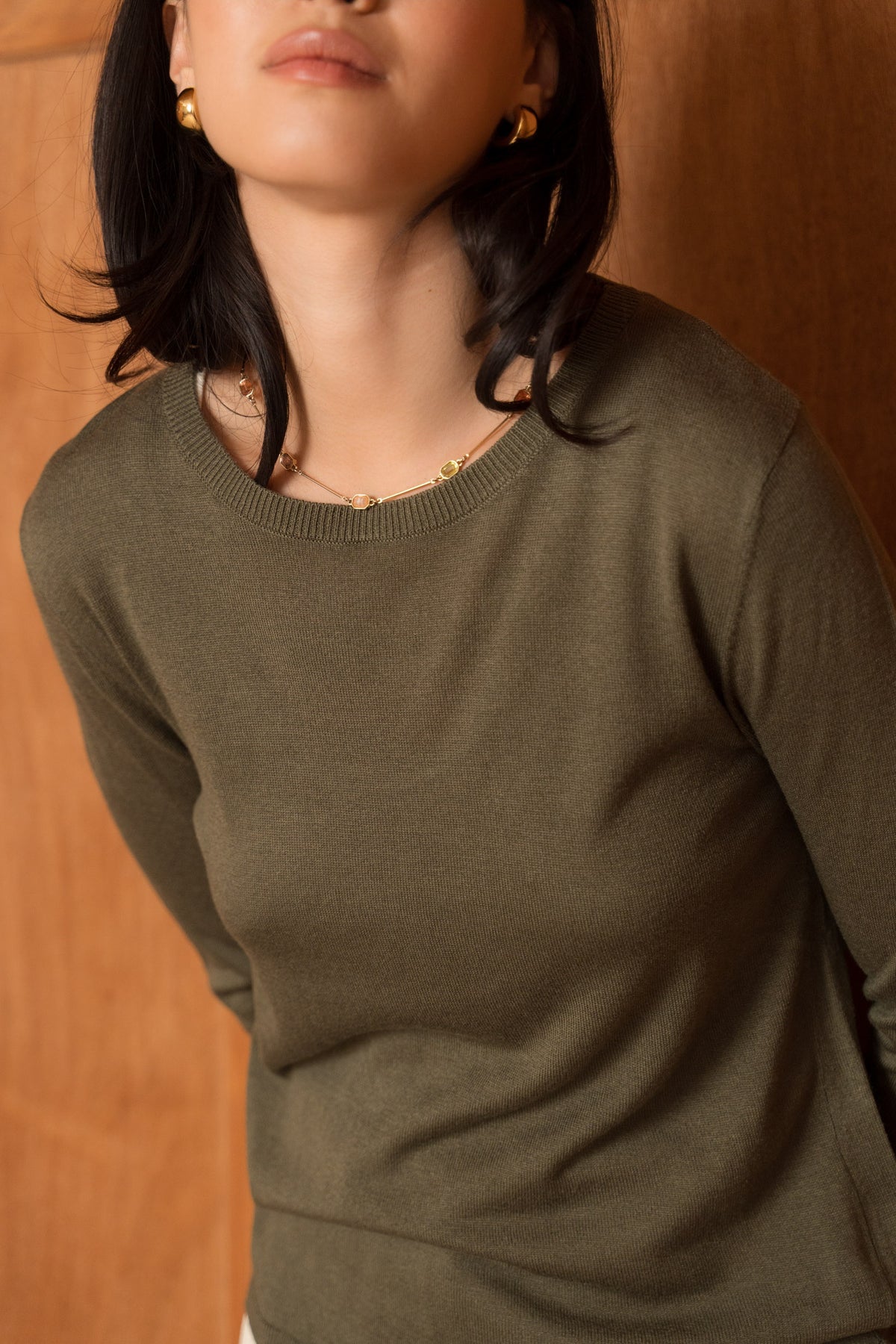 Pull soie & cachemire col rond