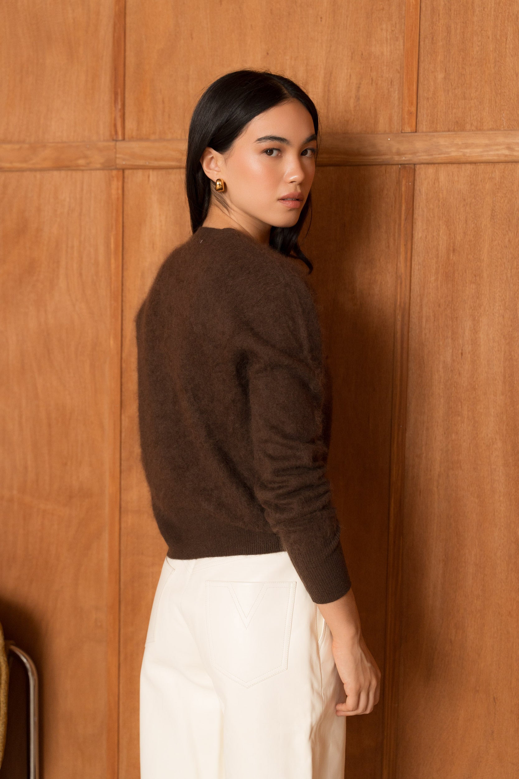 Le Gilet Laine & Cachemire brossé col V