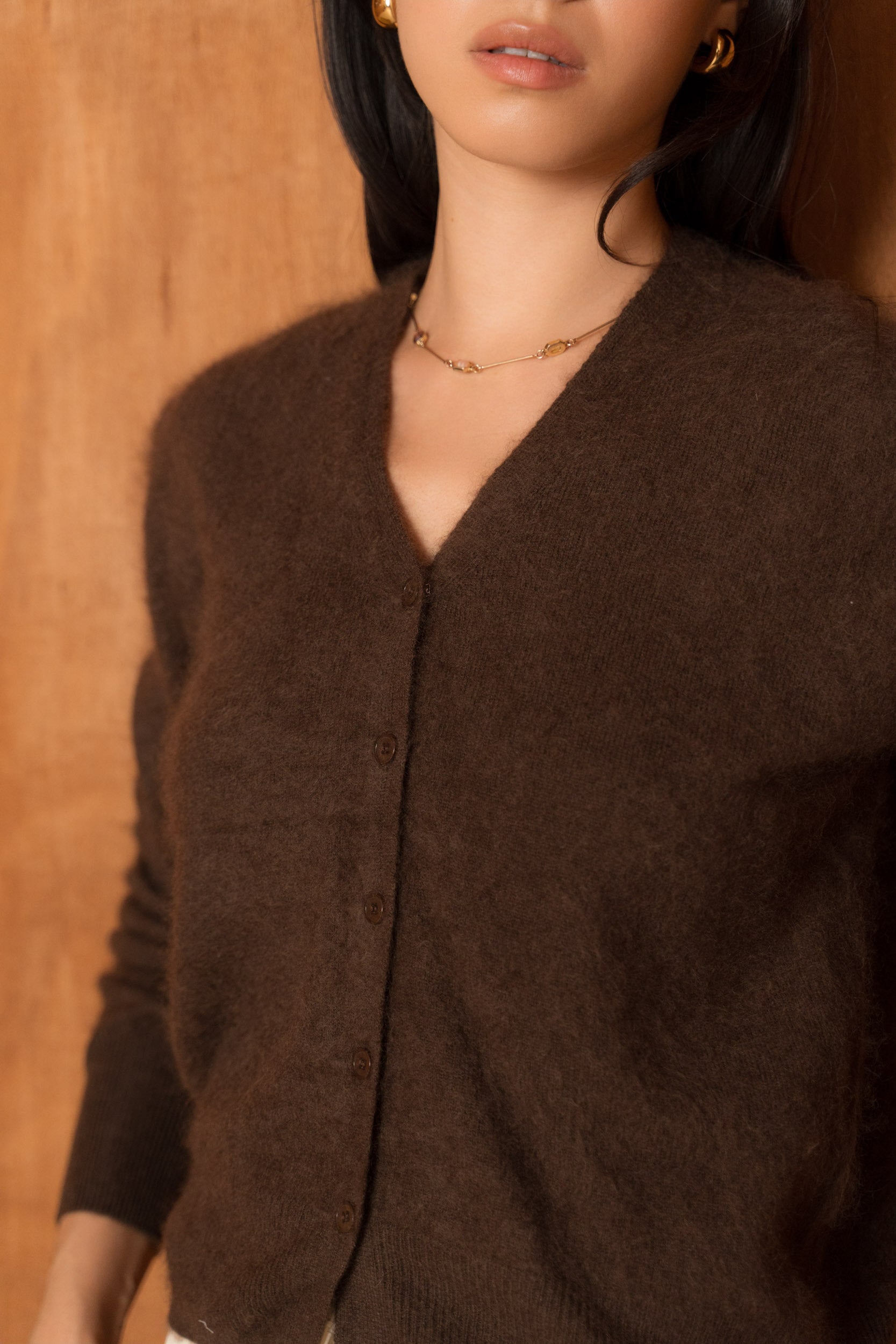 Le Gilet Laine & Cachemire brossé col V