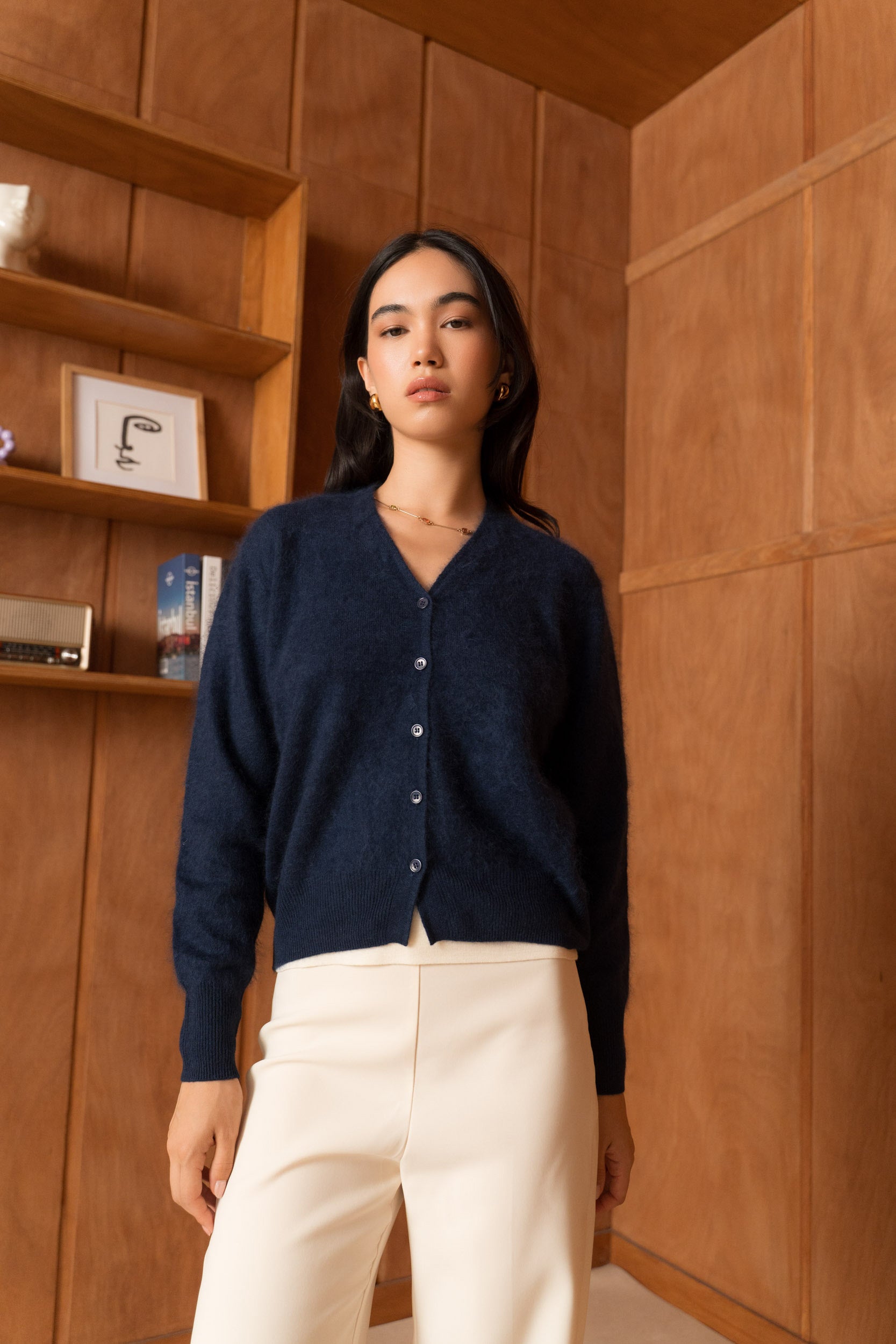 Le Gilet Laine & Cachemire brossé col V