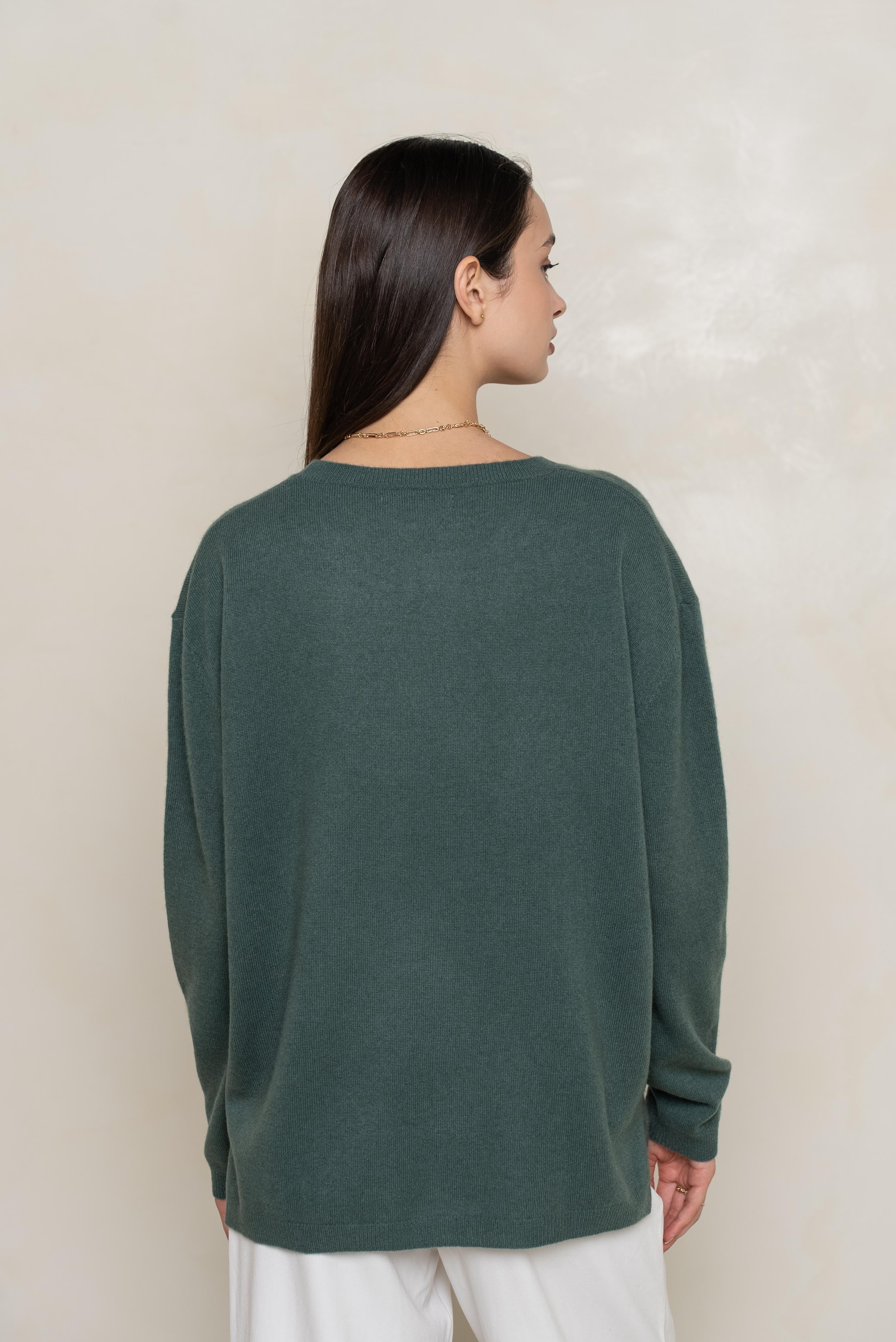 Pull 100% cachemire col rond oversize