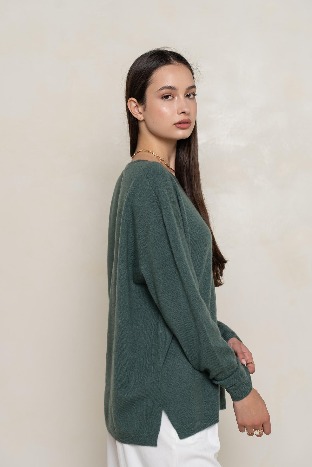 Pull 100% cachemire col rond oversize