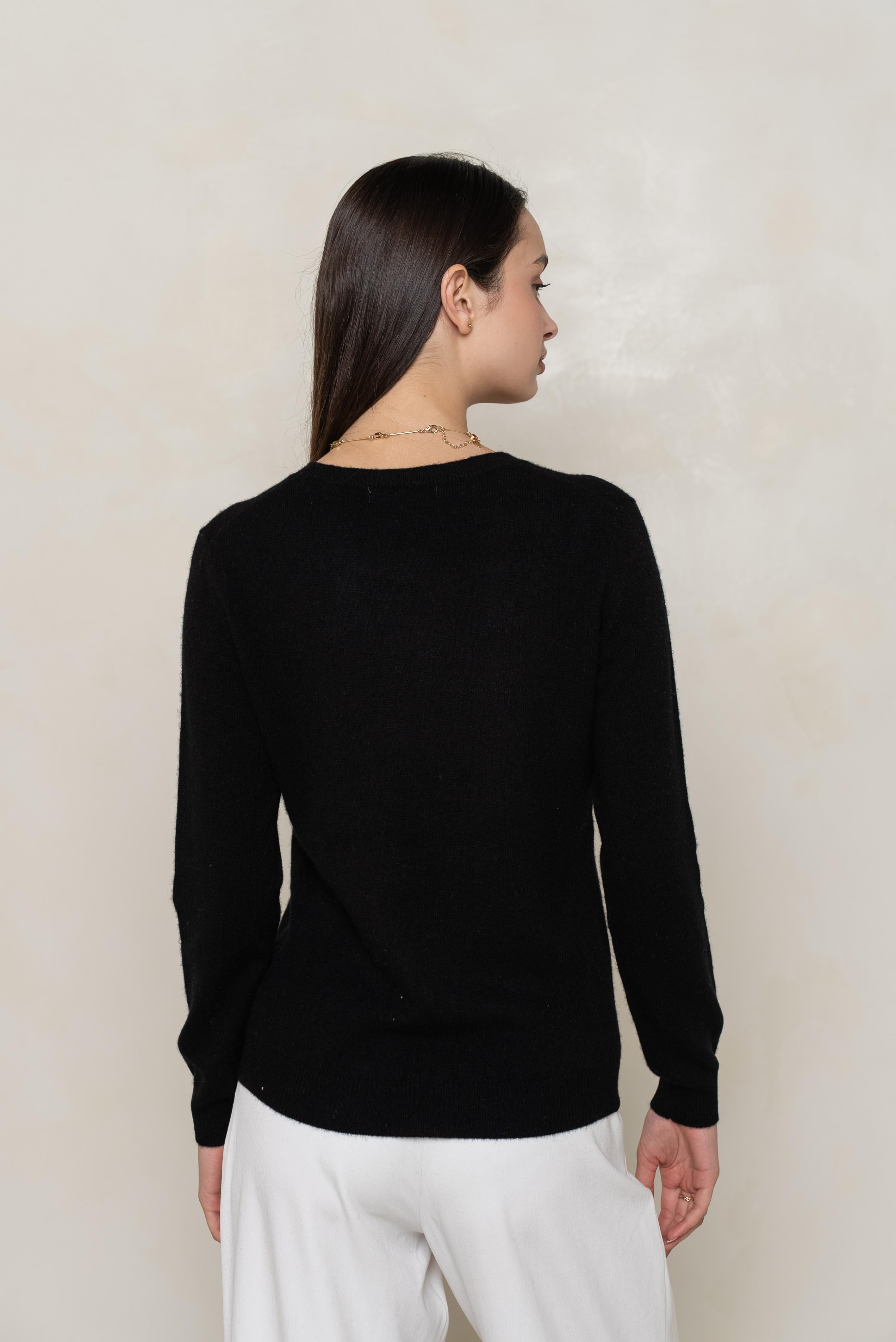 Pull col rond en cachemire