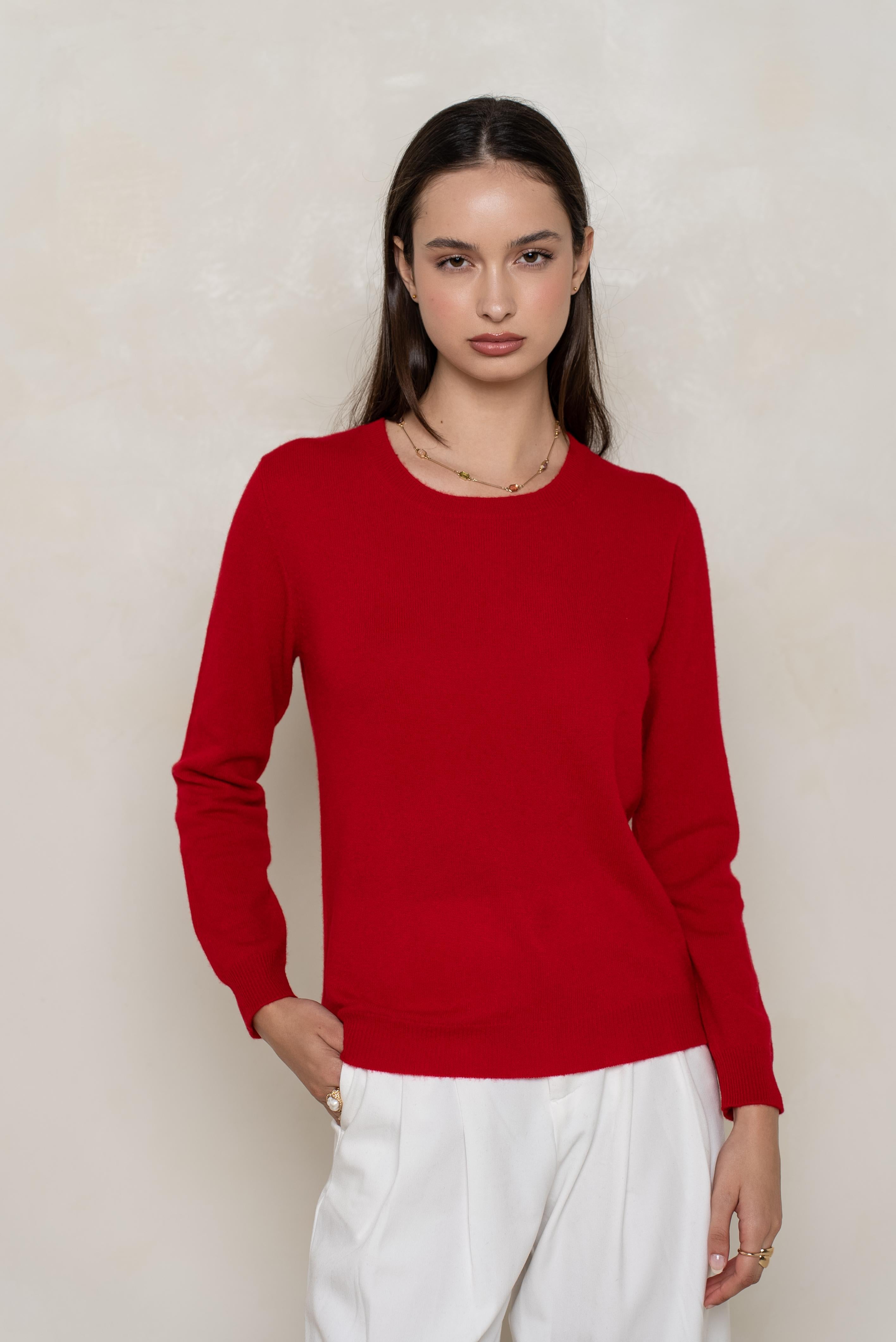 Pull col rond en cachemire