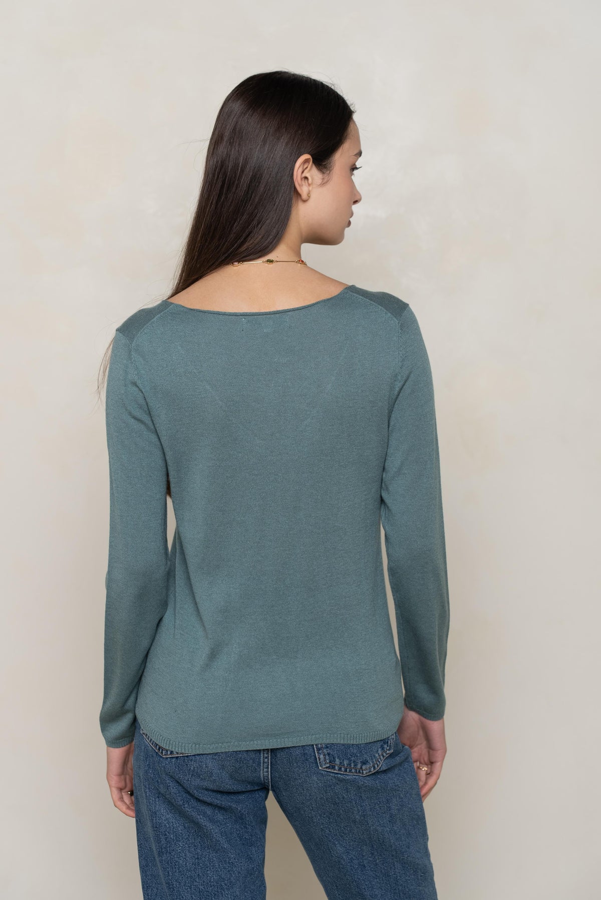Pull col V en soie & cachemire