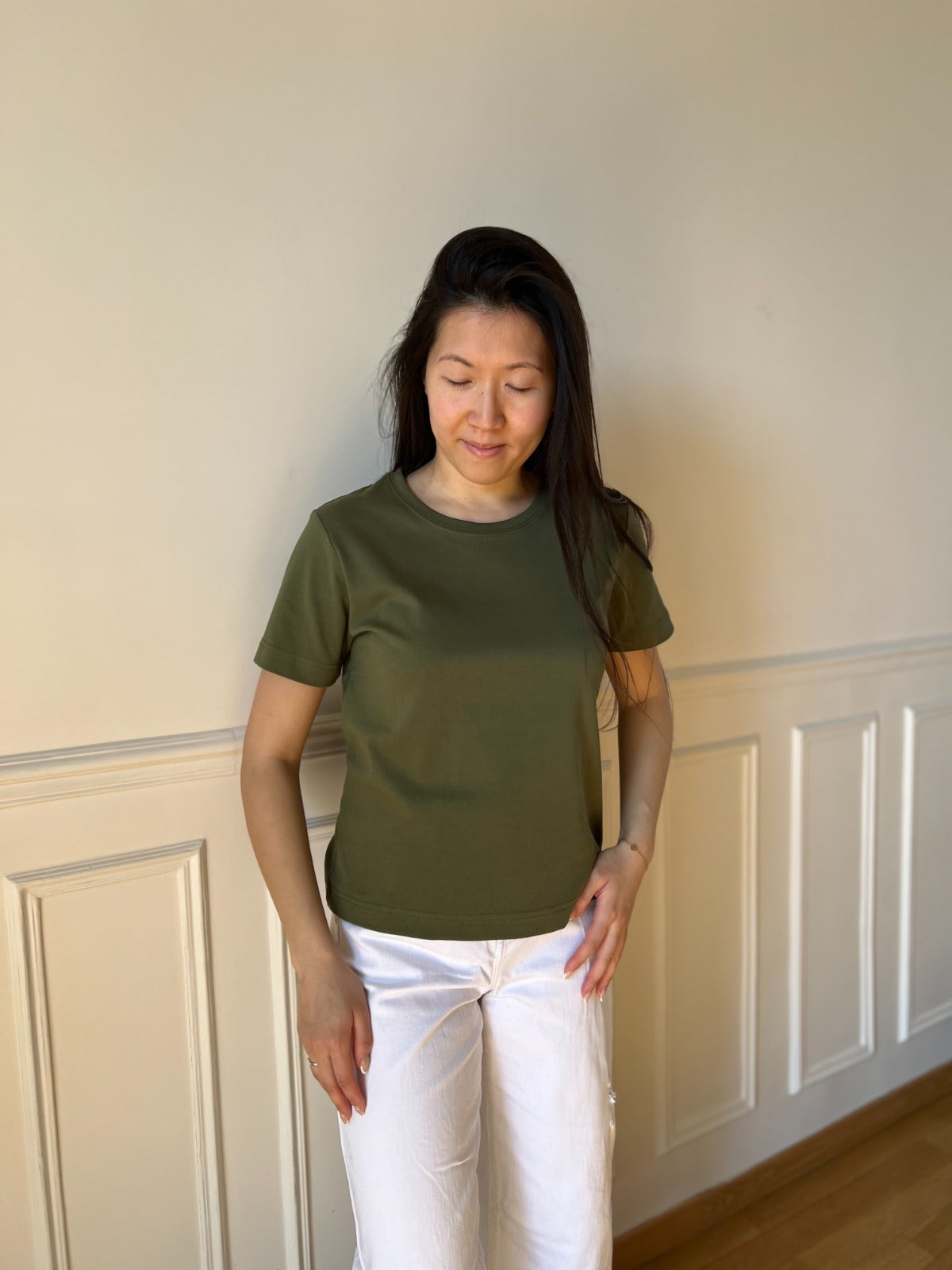 T-shirt col rond en COTON PREMIUM manches courtes