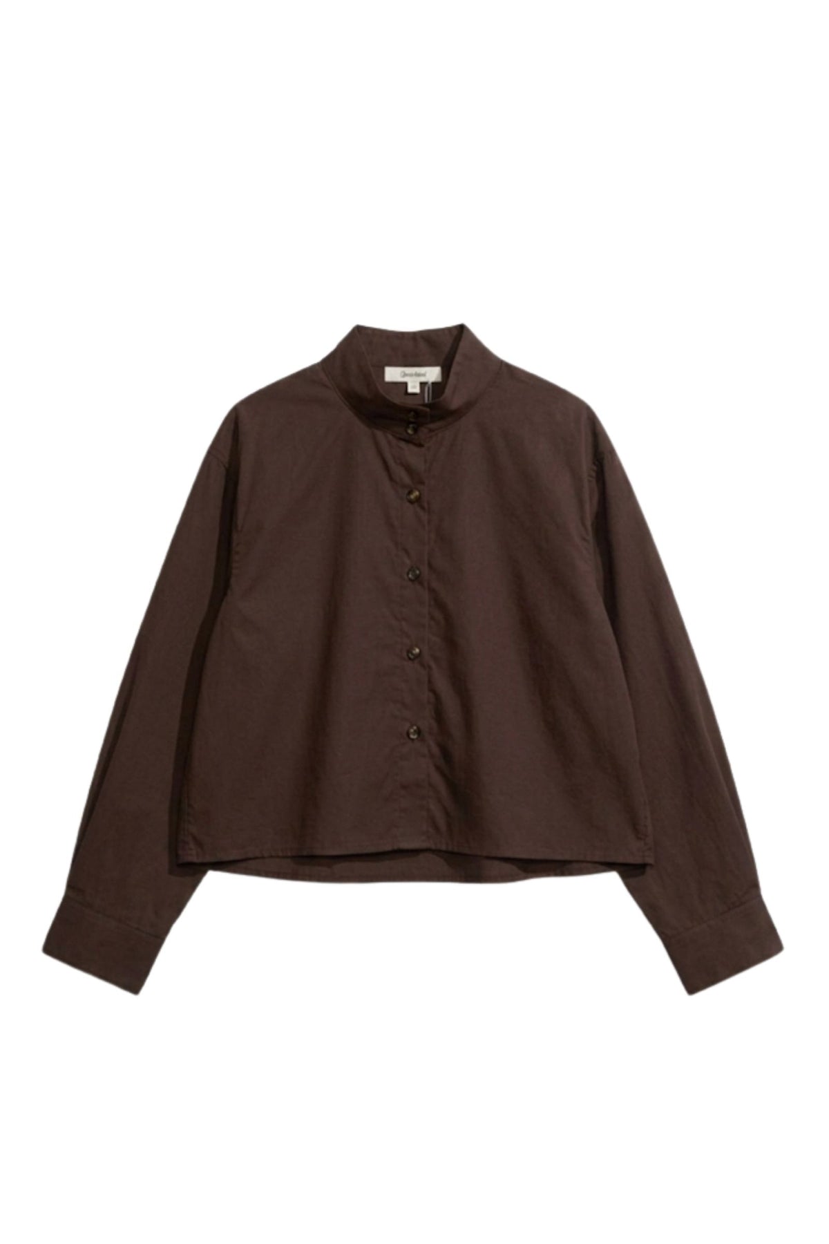 Chemise 100% coton courte col montant
