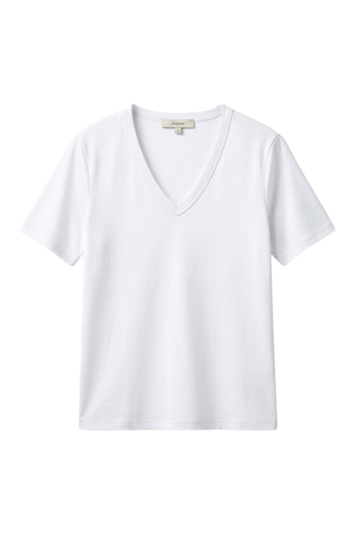 T-shirt 100% coton premium col V manches courtes